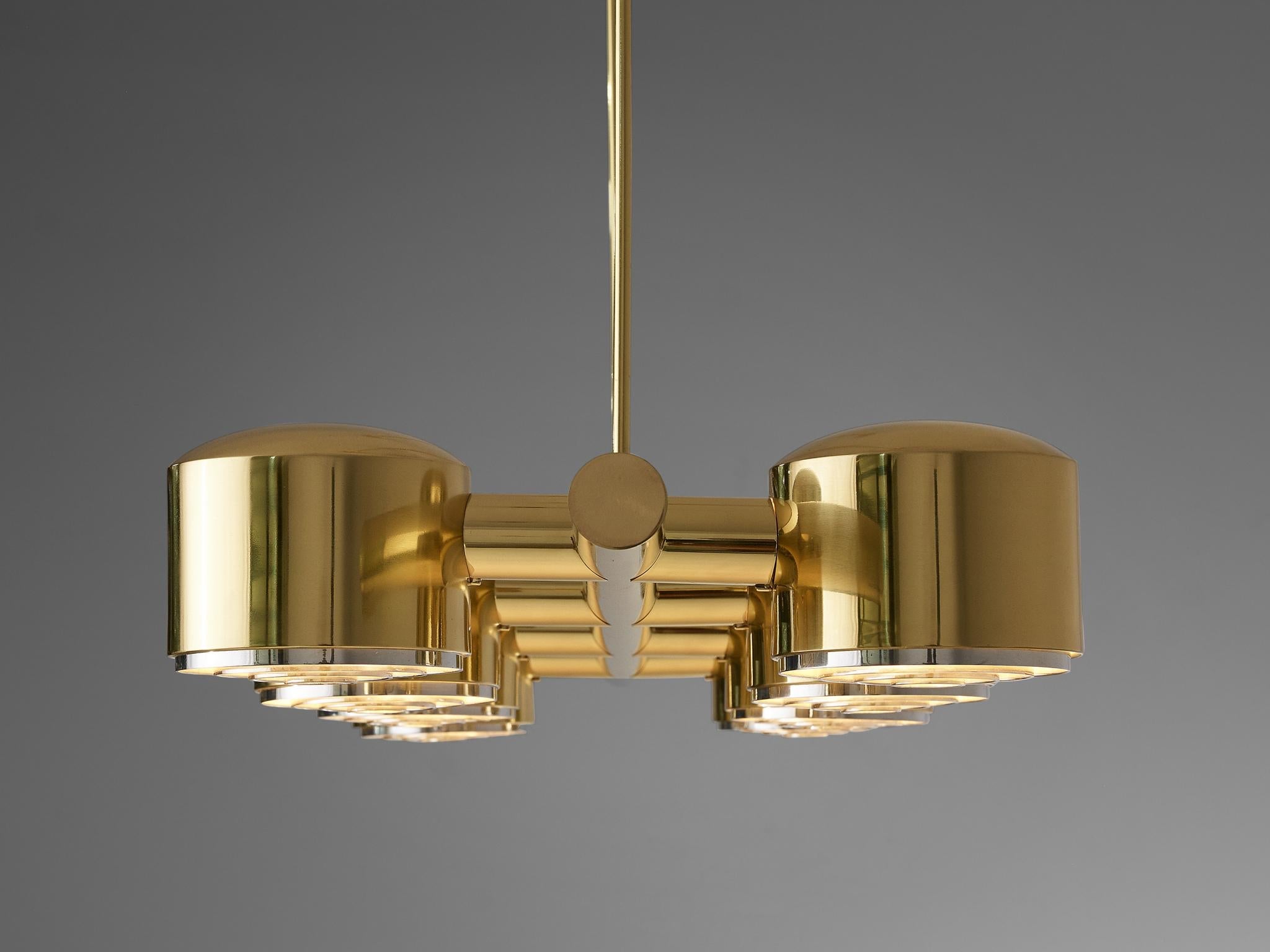 Hans-Agne Jakobsson Chandelier in Brass lighting Morentz