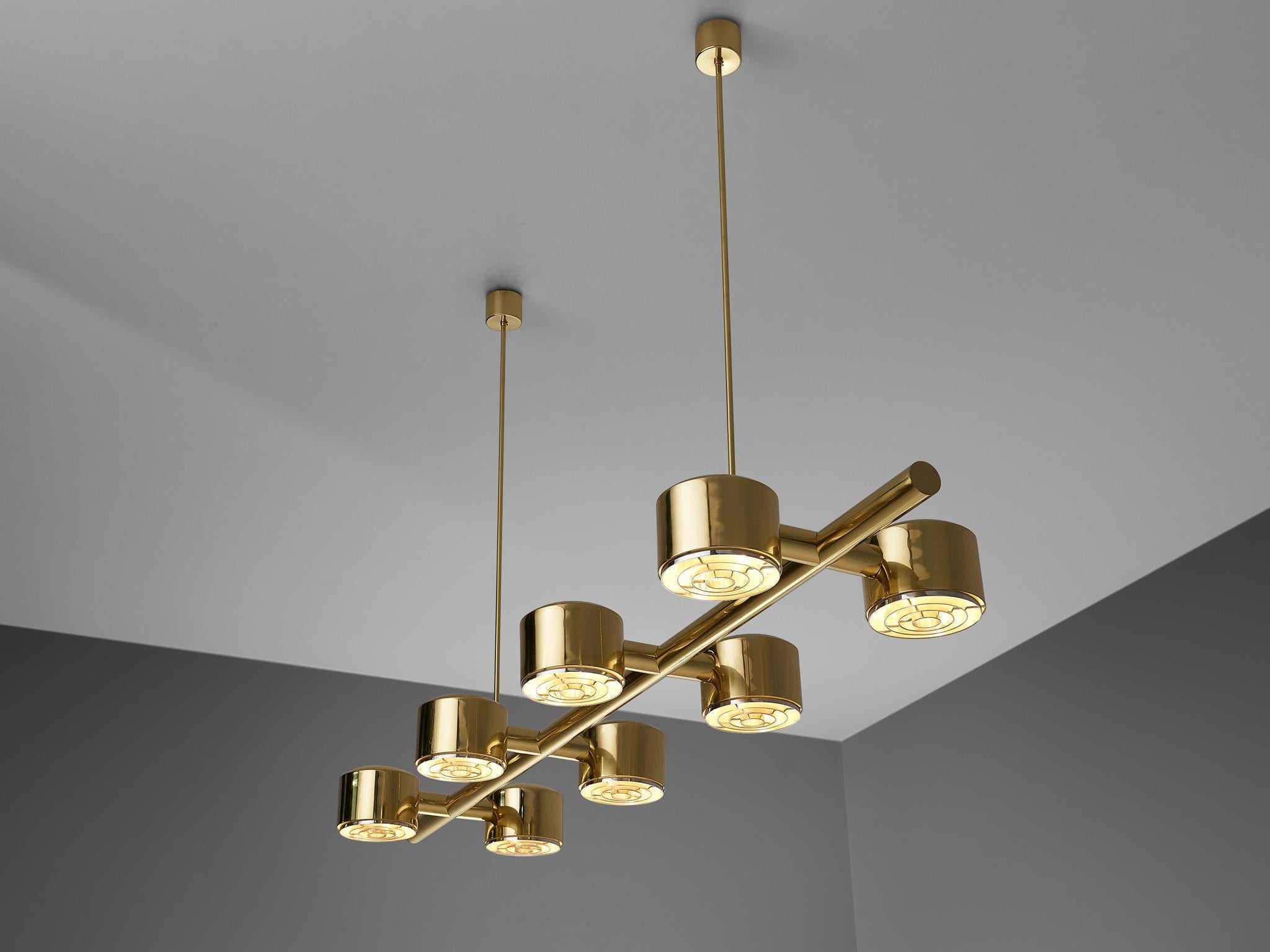 Hans-Agne Jakobsson Chandelier in Brass lighting Morentz