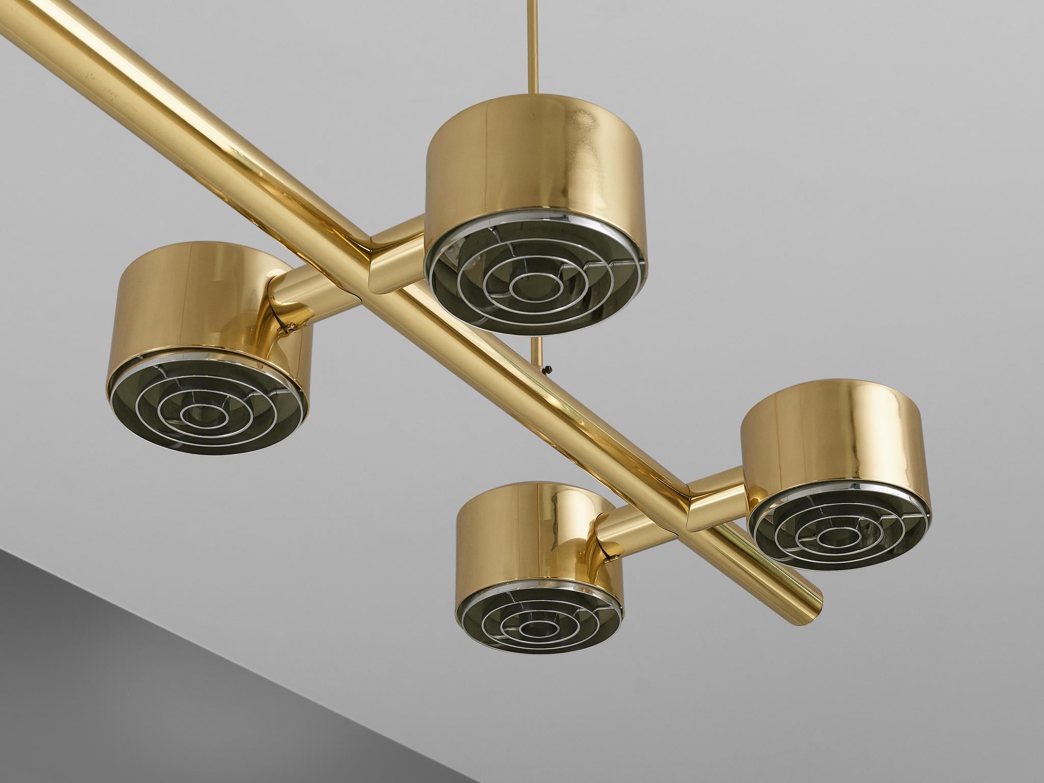 Hans-Agne Jakobsson Chandelier in Brass lighting Morentz