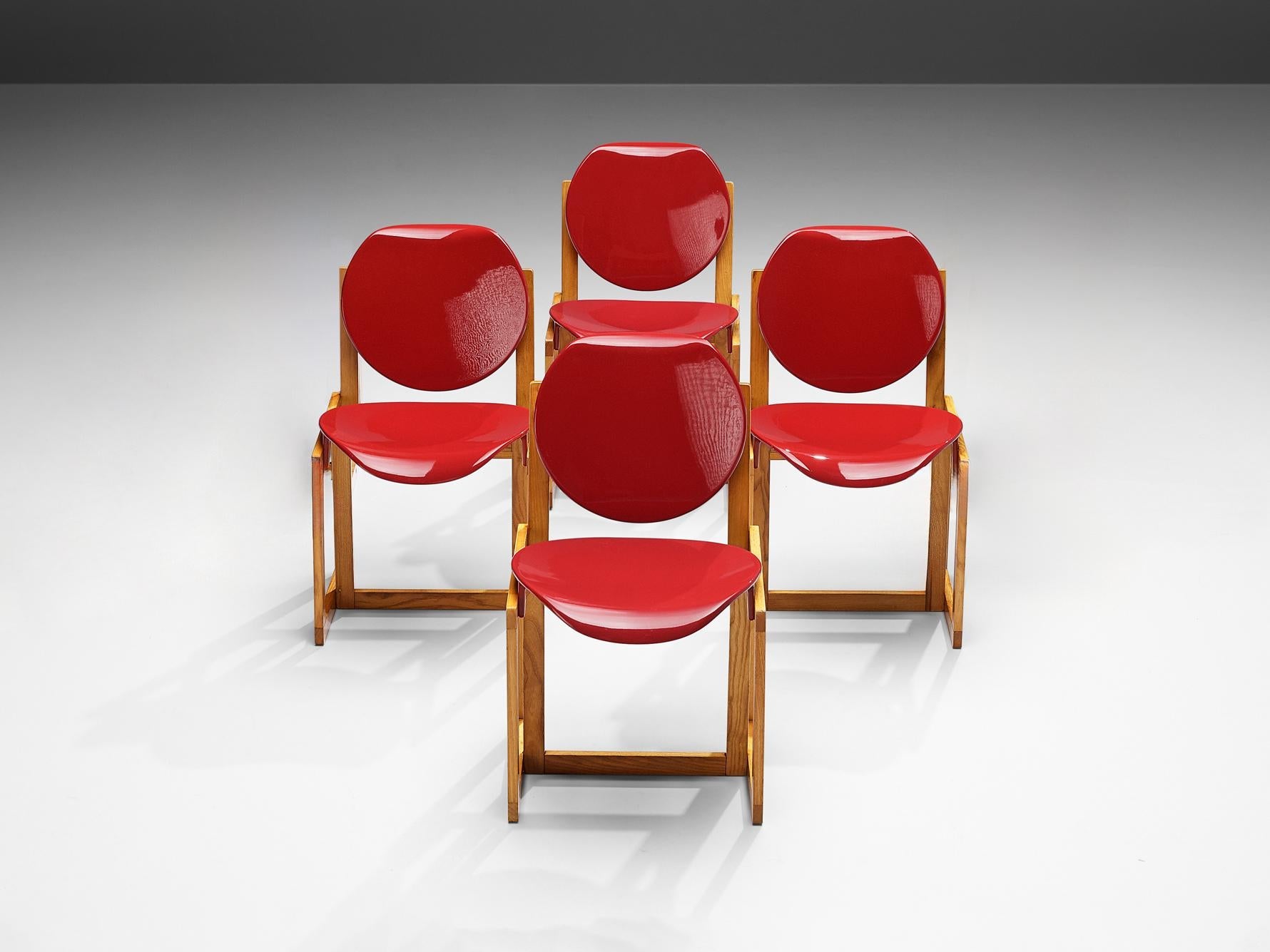 Giuseppe Davanzo Set of Four 'Serena' Dining Chairs in Ash seating Morentz