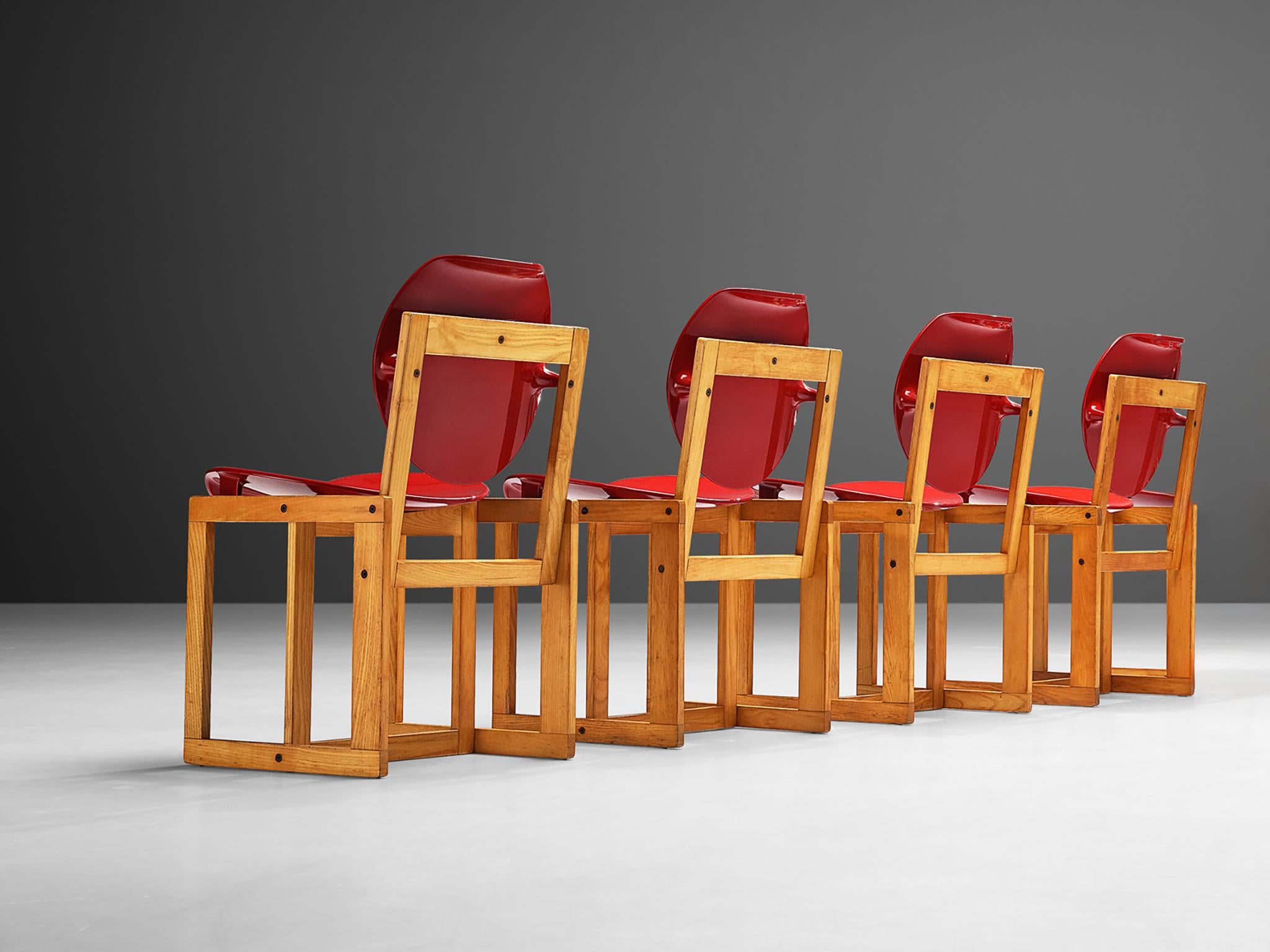 Giuseppe Davanzo Set of Four 'Serena' Dining Chairs in Ash seating Morentz