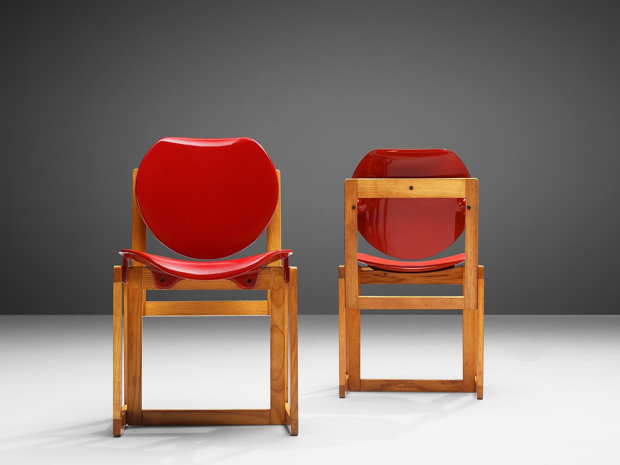 Giuseppe Davanzo Set of Four 'Serena' Dining Chairs in Ash seating Morentz