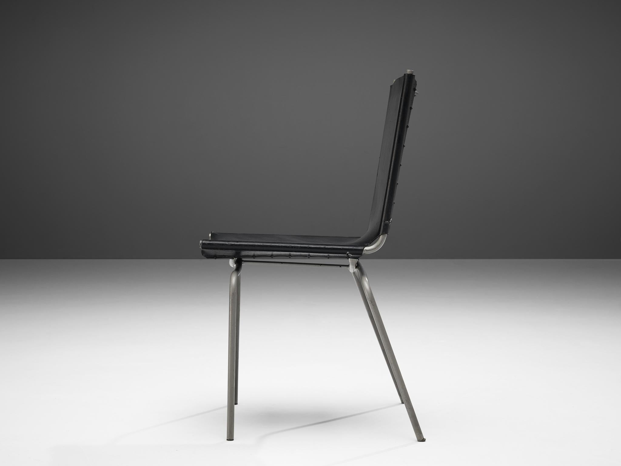 Fabiaan Van Severen Dining Chairs in Black Leather seating Morentz