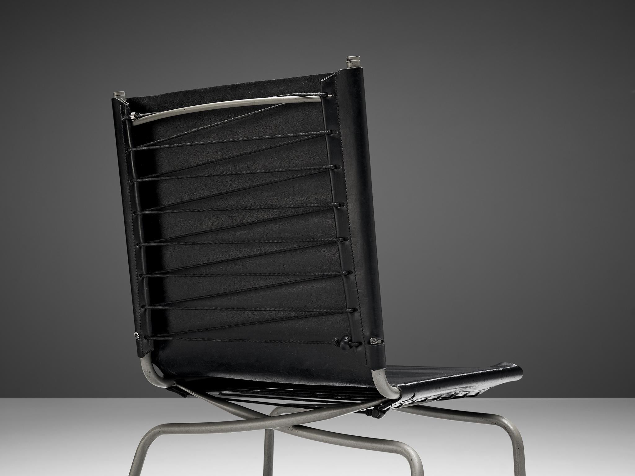 Fabiaan Van Severen Dining Chairs in Black Leather seating Morentz