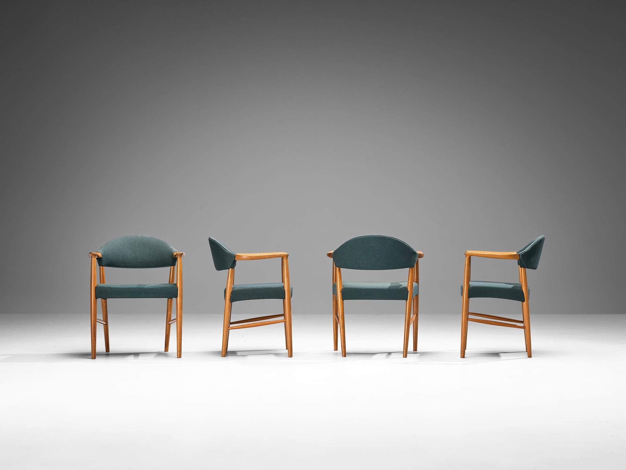 Kurt Olsen for Slagelse Møbelfabrik Set of Four Armchairs in Teak seating Morentz