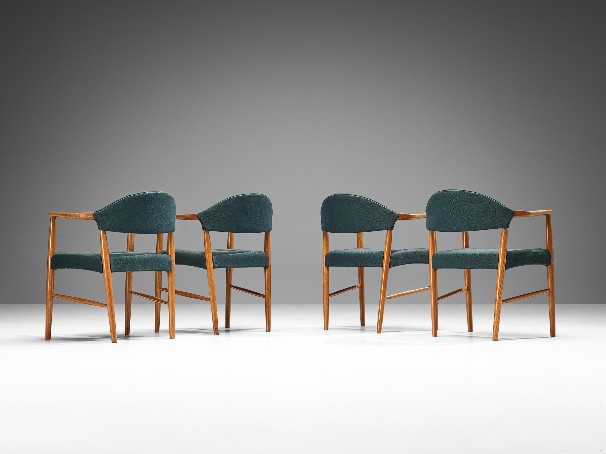 Kurt Olsen for Slagelse Møbelfabrik Set of Four Armchairs in Teak seating Morentz