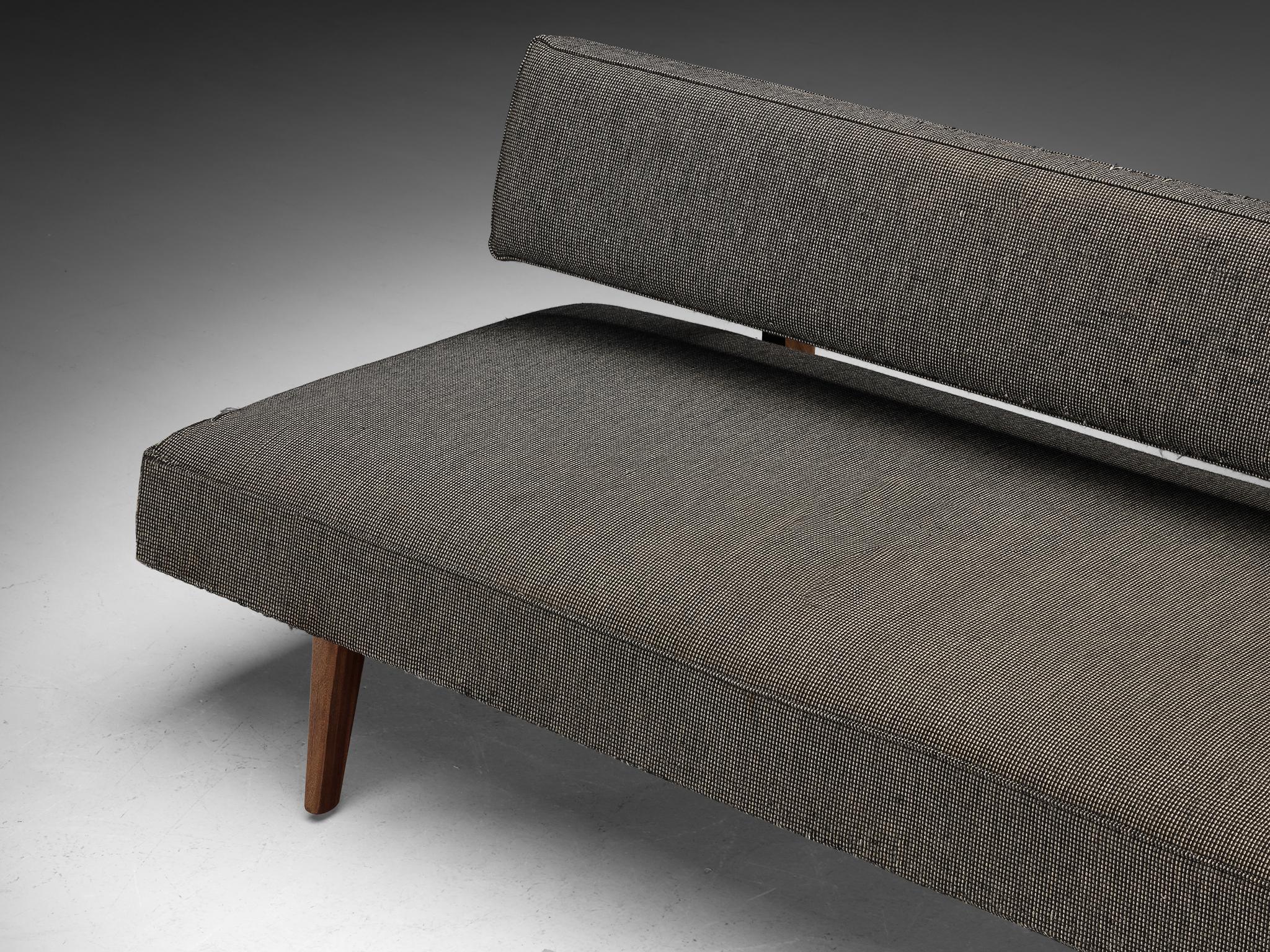 Franz Hohn for Honeta Daybed or Sofa in Grey Upholstery and Teak