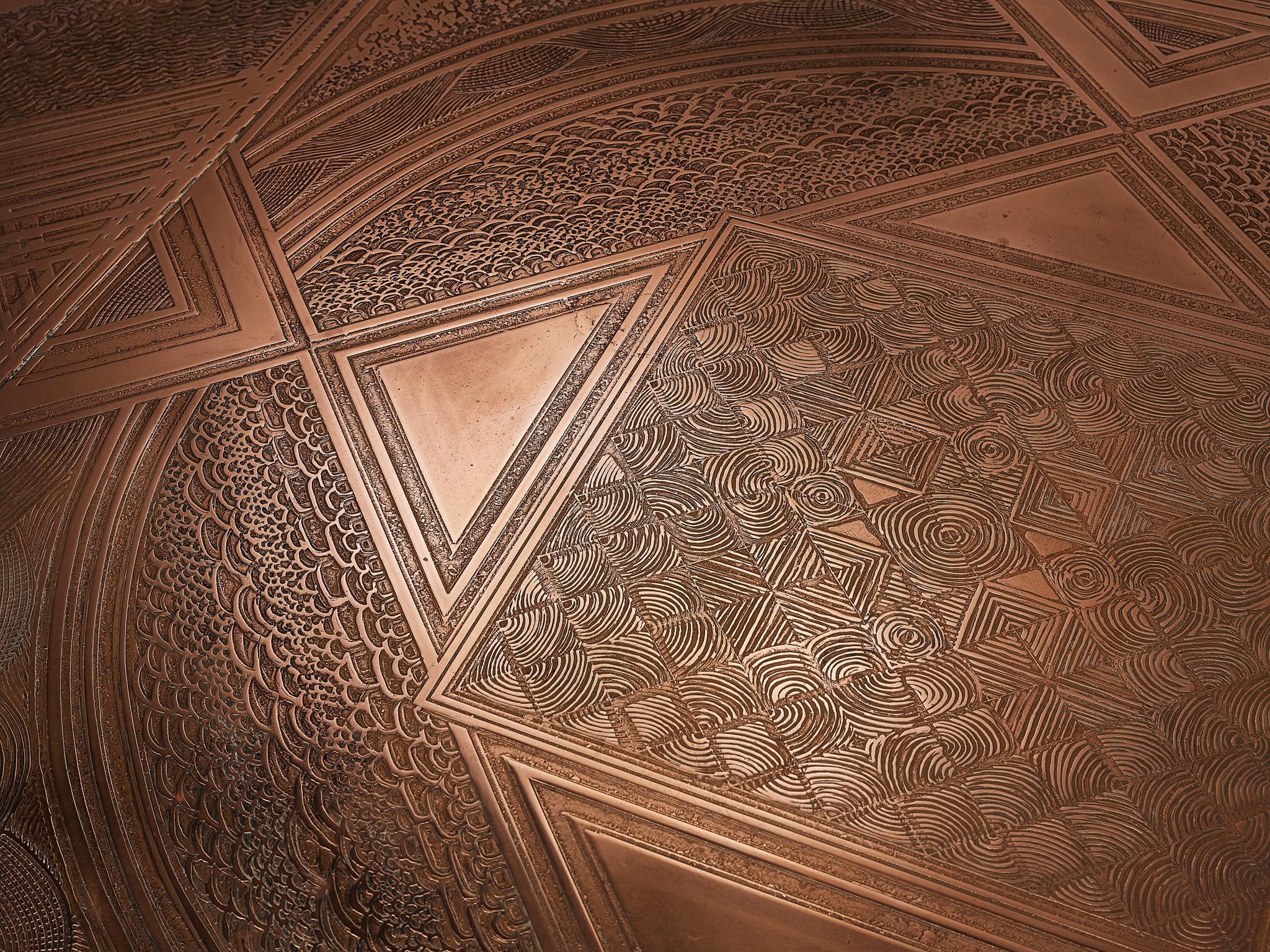 Unique Armand Jonckers Coffee Table in Green Resin and Copper tables Morentz