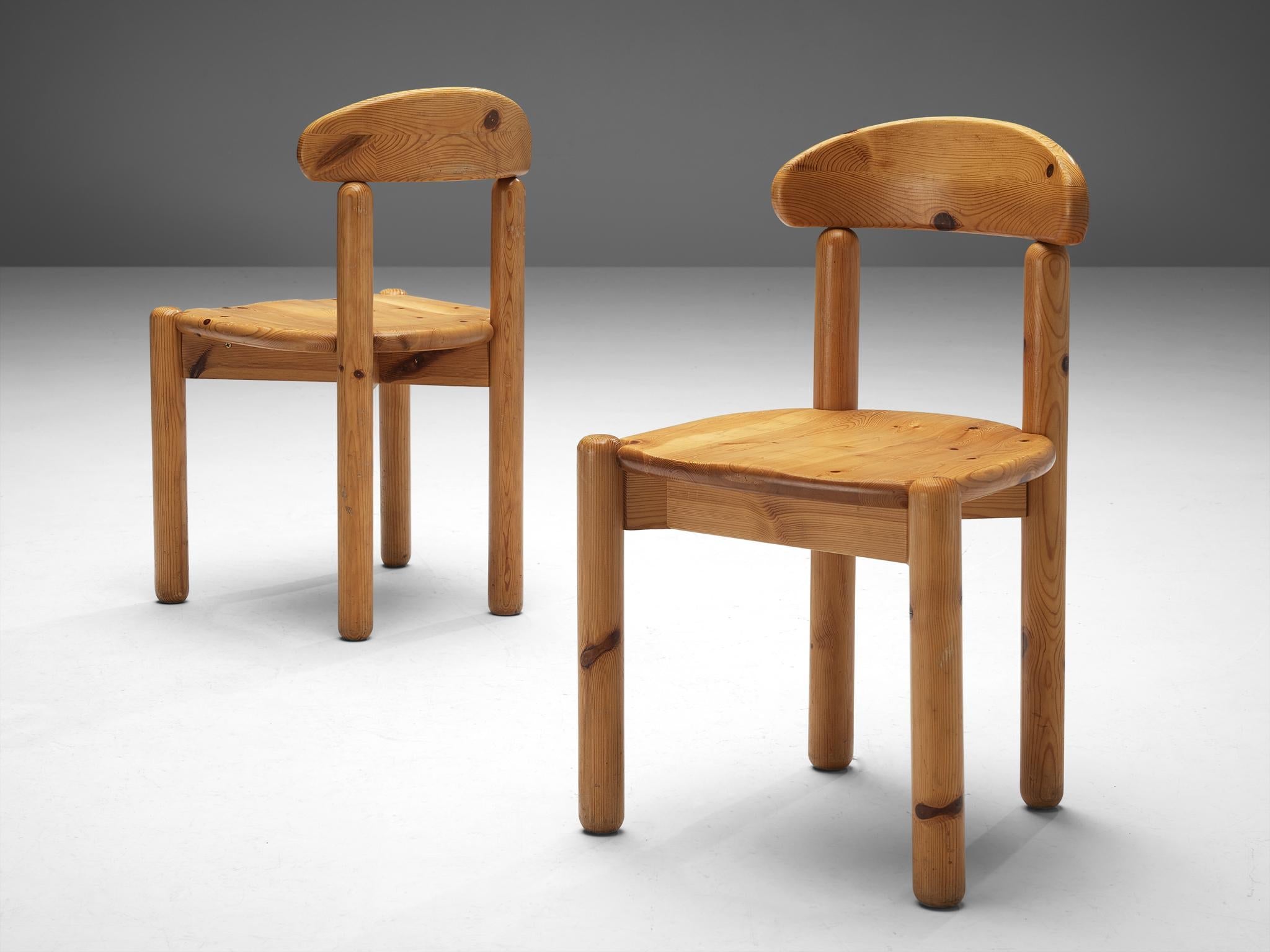 Danish Set of Six Dining Chairs in Pine seating Morentz