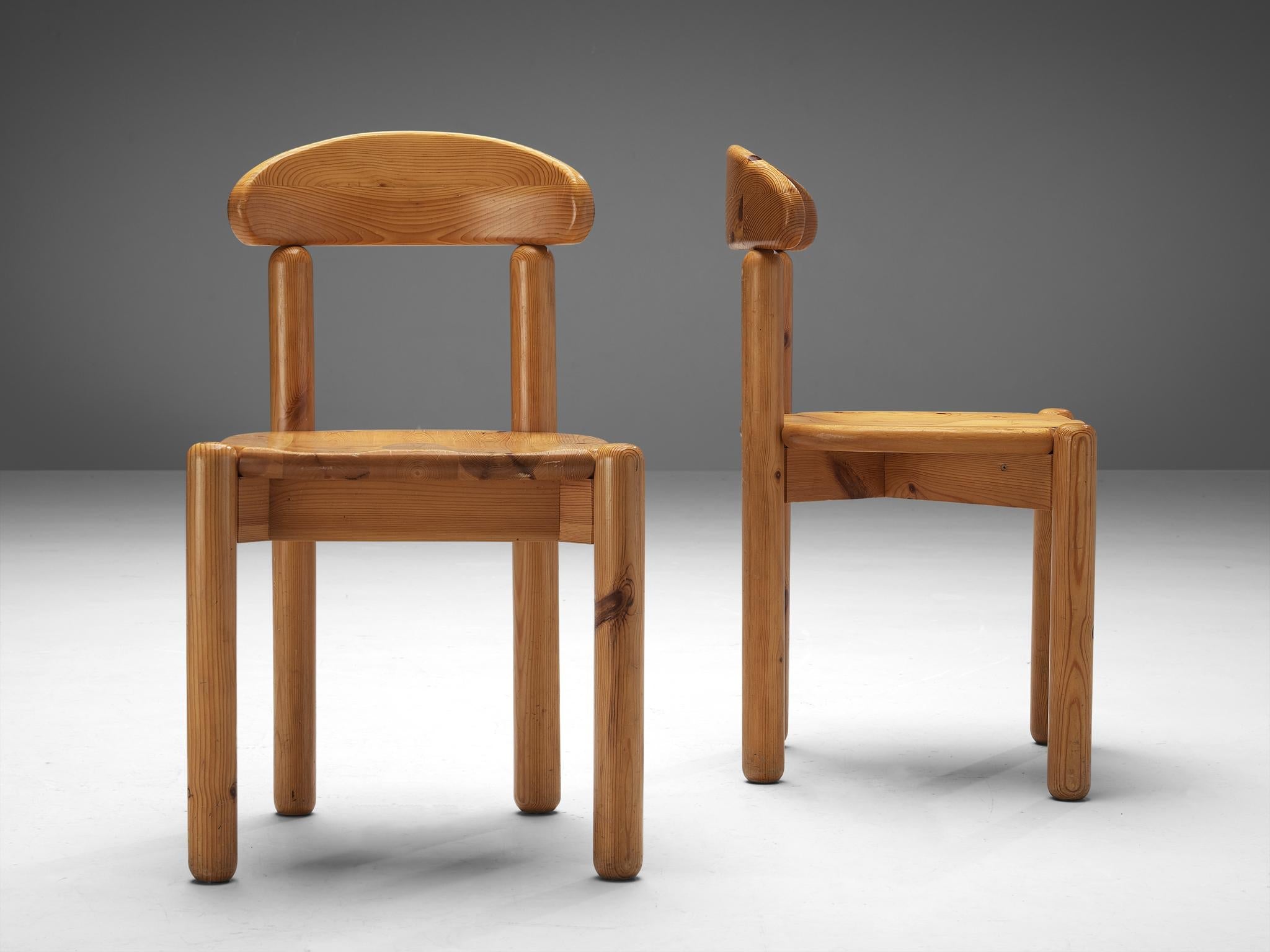 Danish Set of Six Dining Chairs in Pine seating Morentz