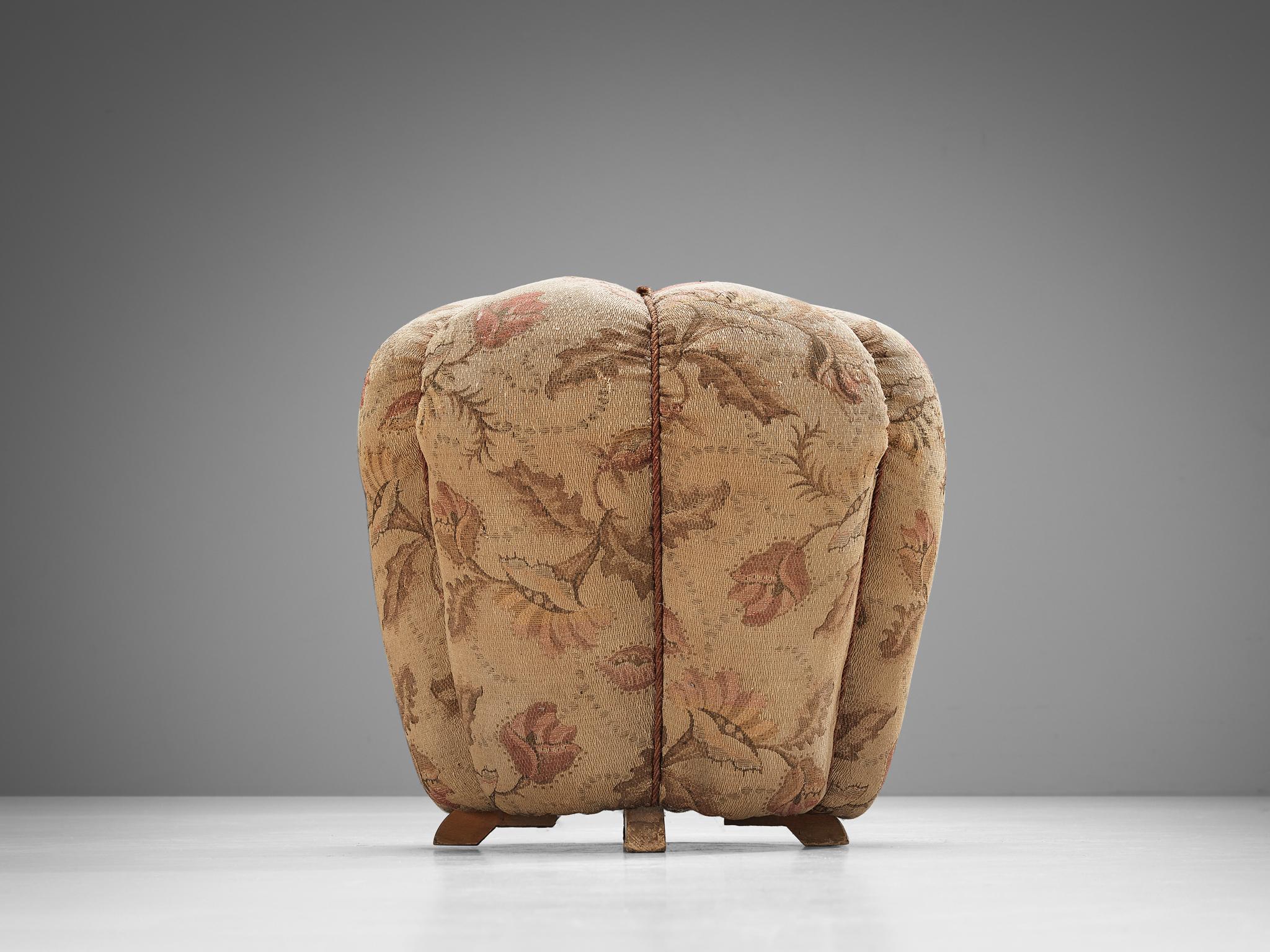1930s Jindrich Halabala Footstool in Decorative Upholstery seating Morentz