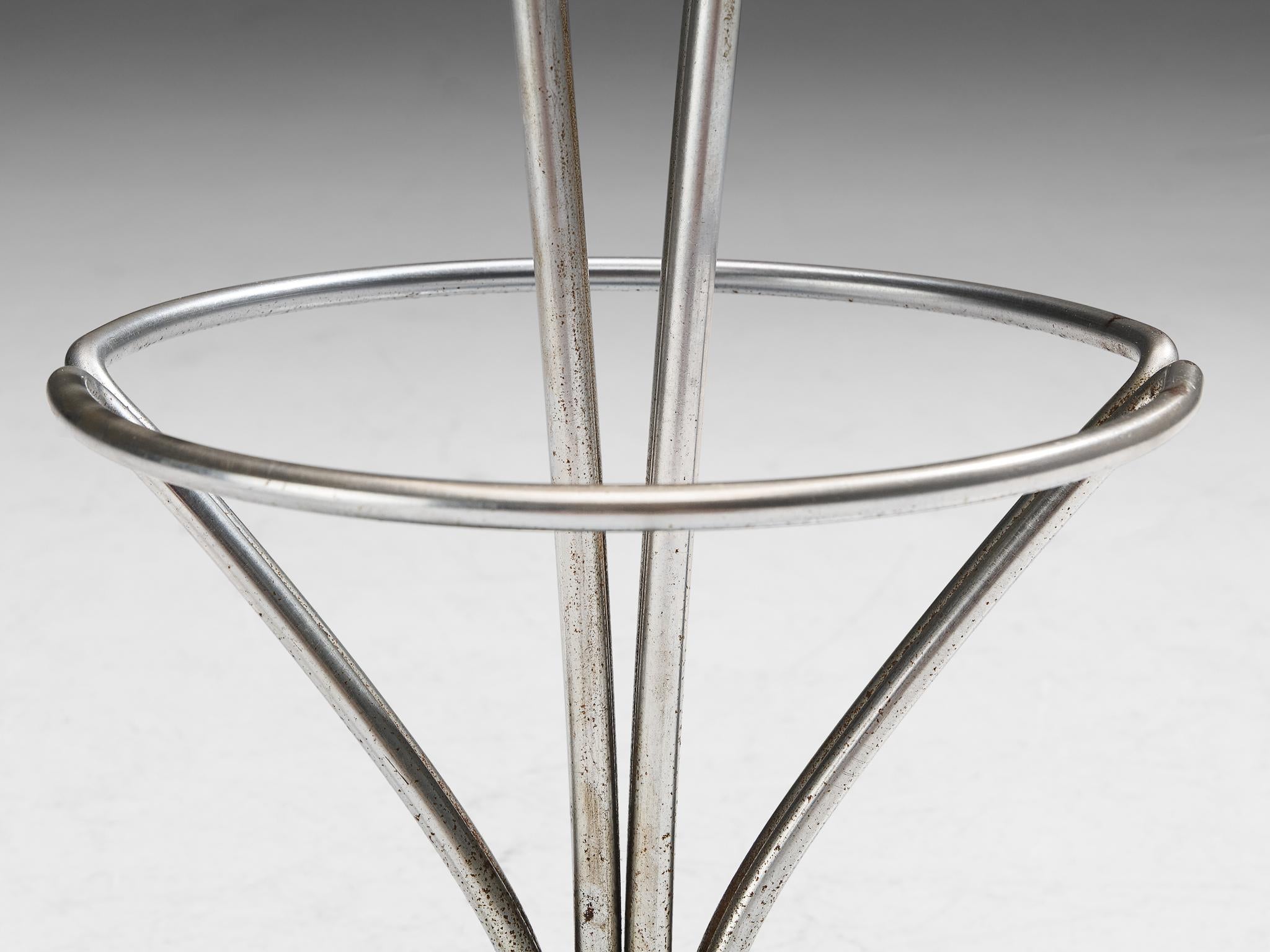 Piet Hein for Fritz Hansen Barstool in Red-Brown Upholstery seating Morentz