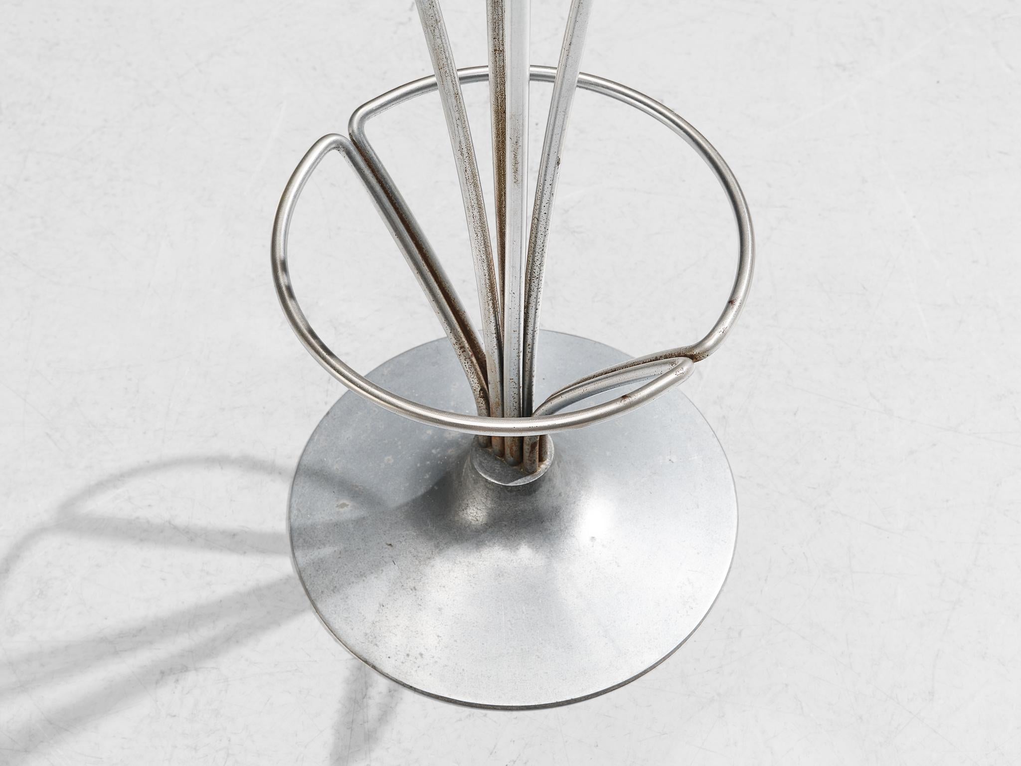 Piet Hein for Fritz Hansen Barstool in Red-Brown Upholstery seating Morentz