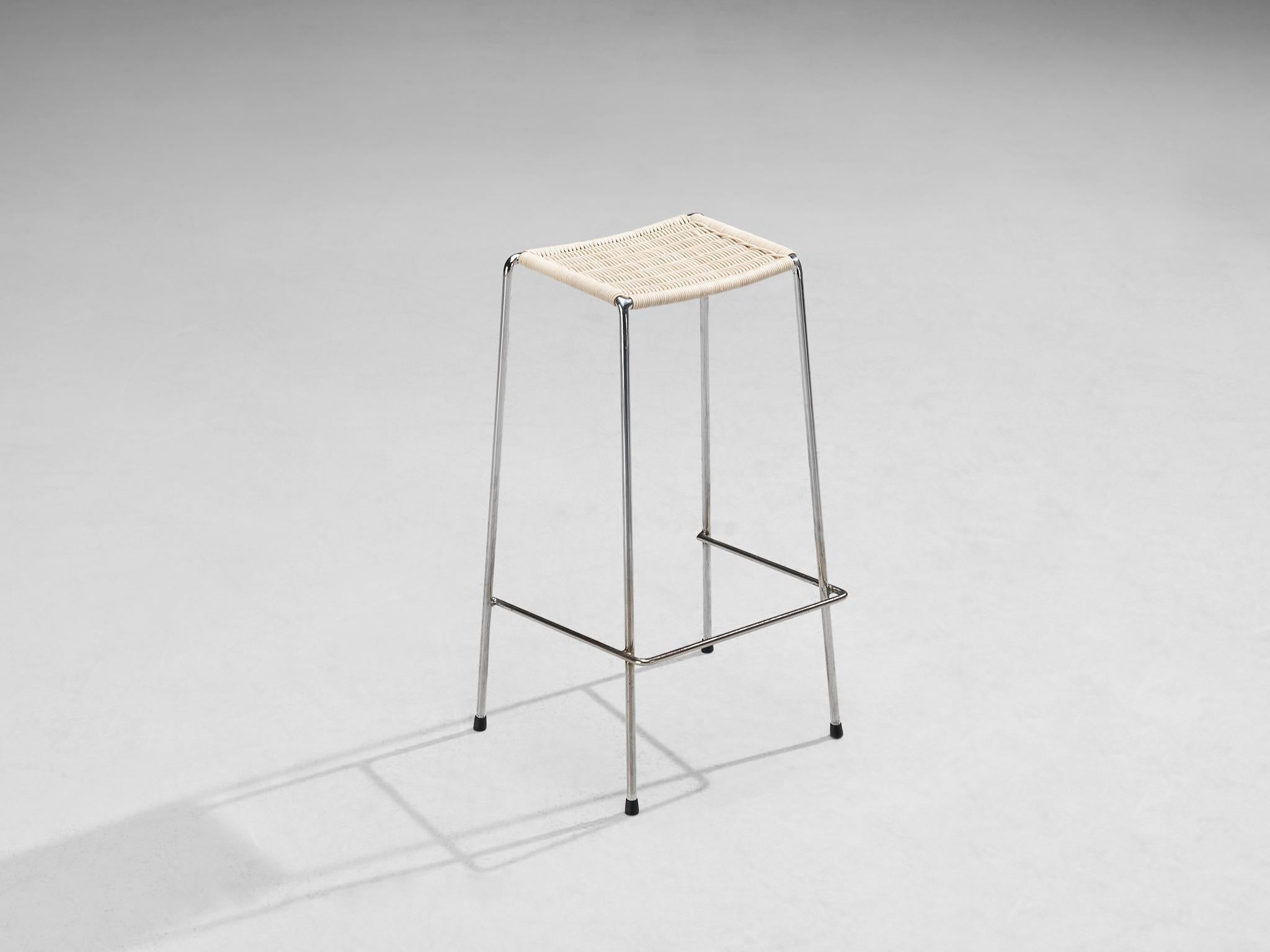 Metz & Co Set of Five Bar Stools with Rattan Seats seating Morentz