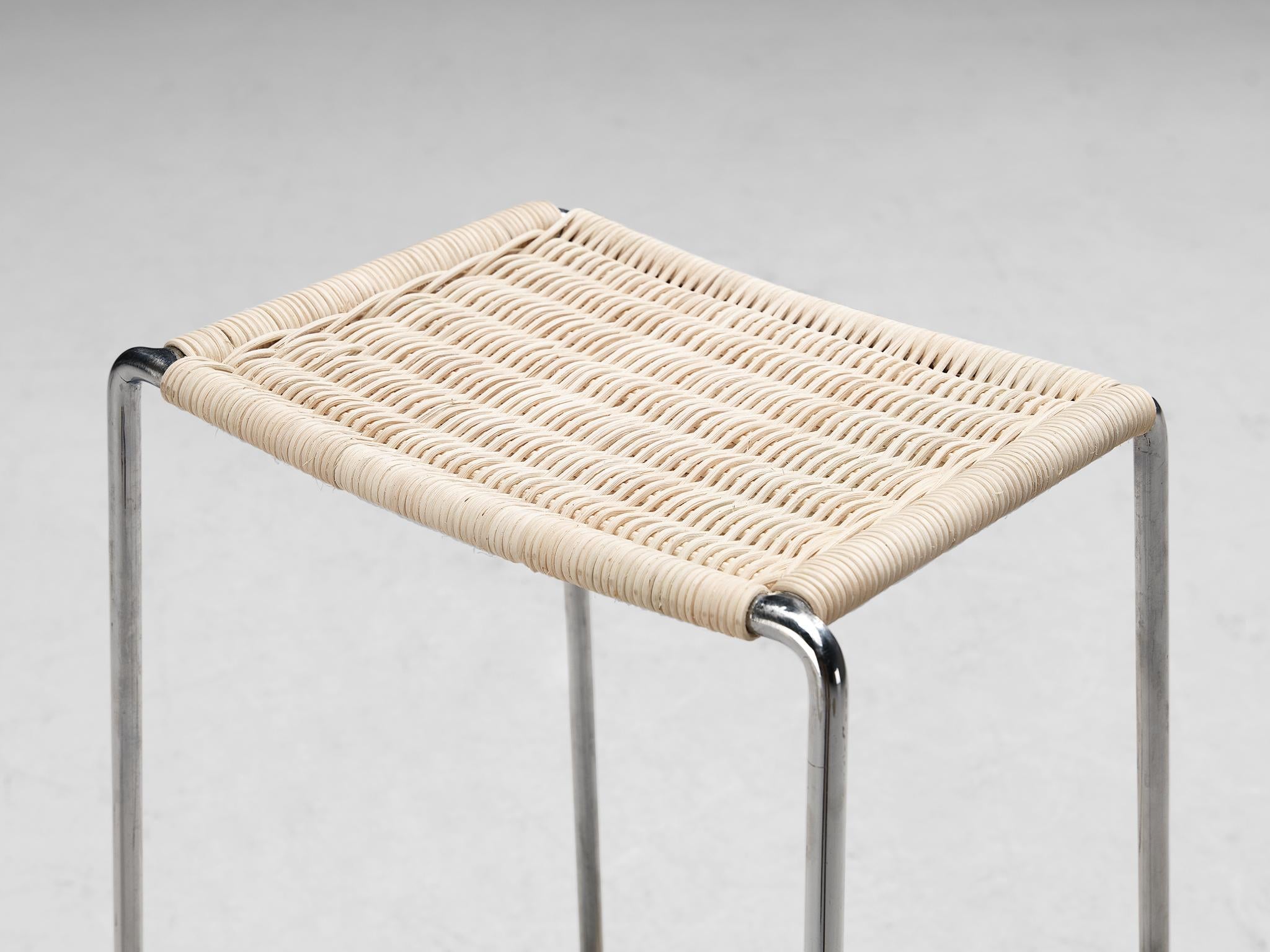 Metz & Co Set of Five Bar Stools with Rattan Seats seating Morentz