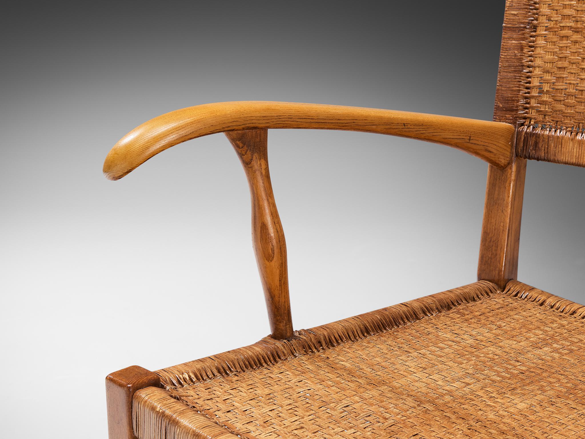 Dutch High Back Chair in Ash and Cane seating Morentz