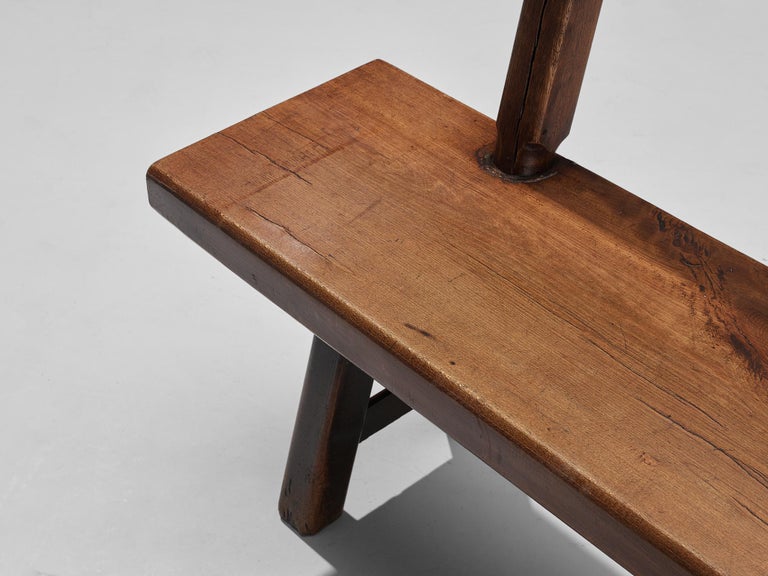 Mobichalet Brutalist Set of Table and Pair of Benches