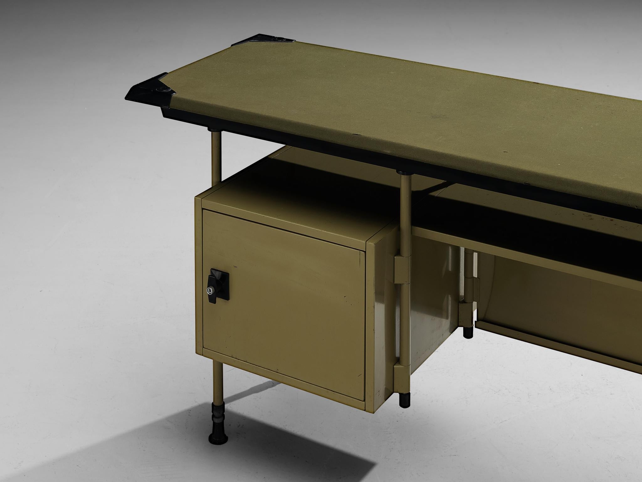 Studio BBPR for Olivetti 'Spazio' Sideboard in Yellow Coated Steel case pieces and storage cabinets Morentz