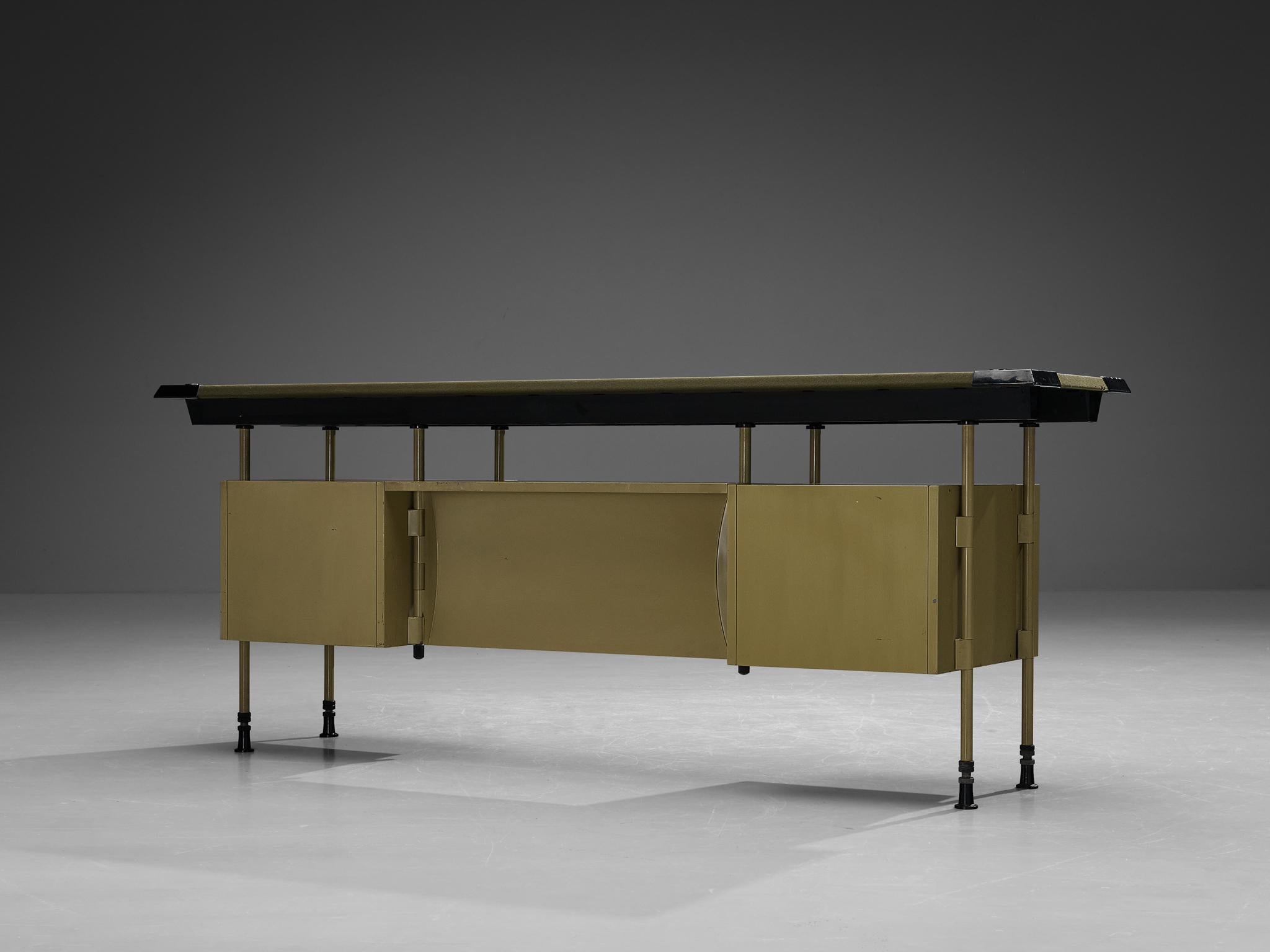 Studio BBPR for Olivetti 'Spazio' Sideboard in Yellow Coated Steel case pieces and storage cabinets Morentz