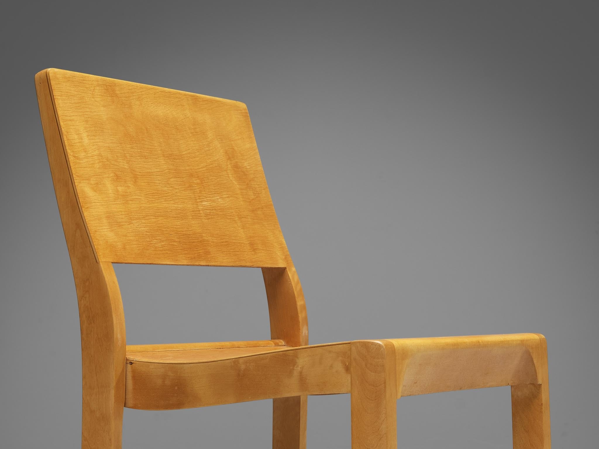 Alvar Aalto for Artek Stackable '11' Chairs in Birch Plywood