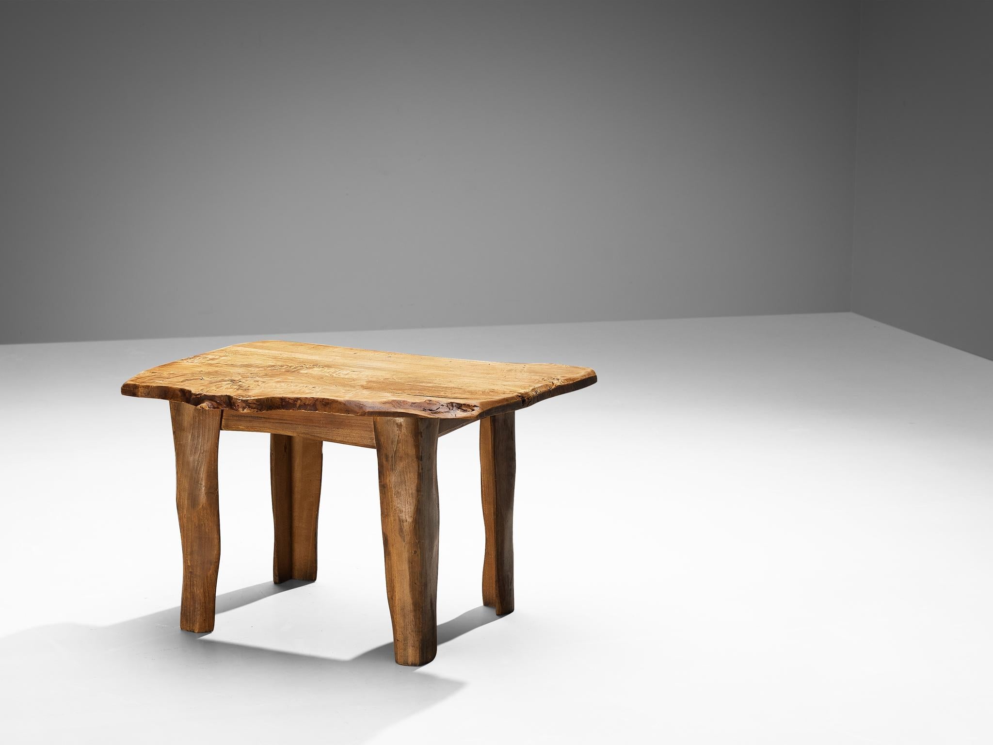 Organic Brutalist Set of Chair and Writing Table in Maple