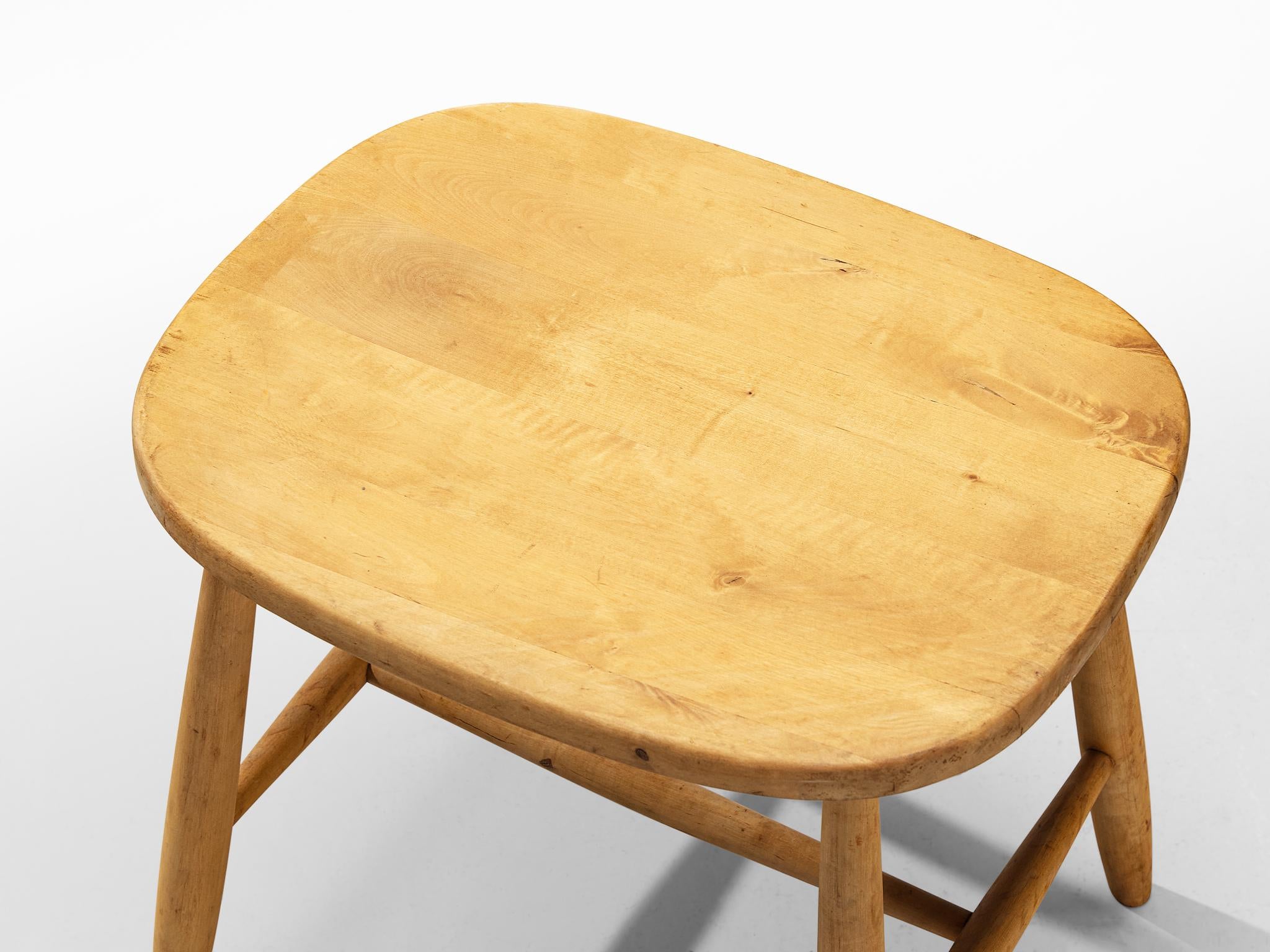 Swedish Stool in Maple seating Morentz