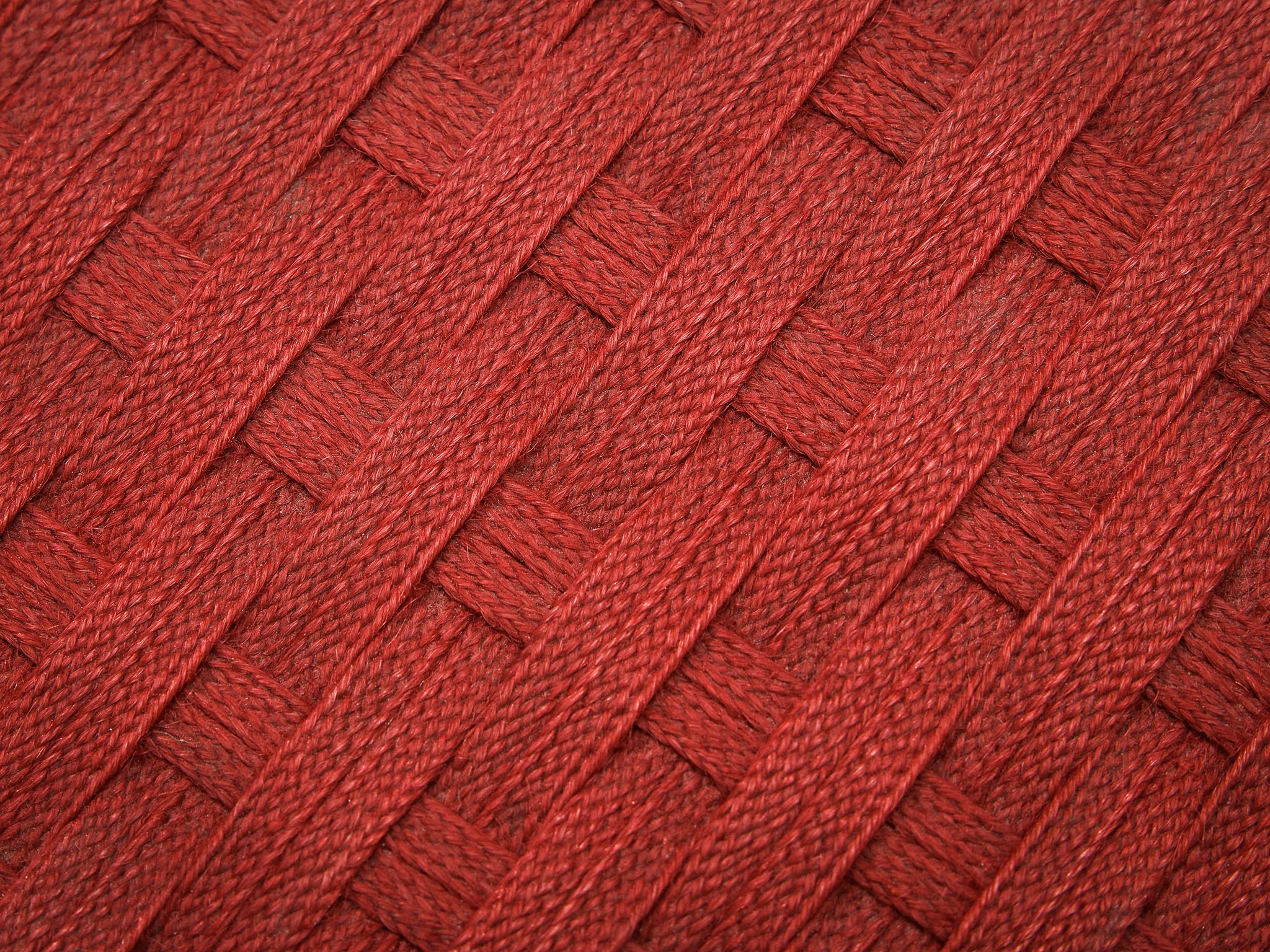 Niels Otto Møller for J.L. Møller Stool in Teak and Red Fabric seating Morentz