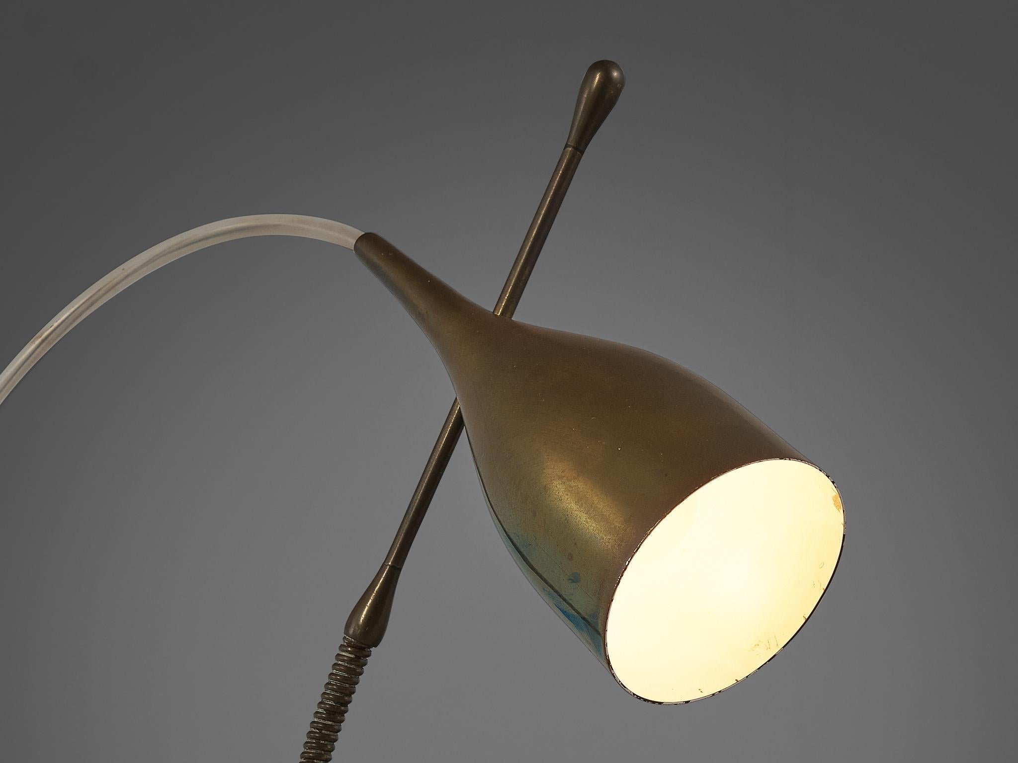 Angelo Lelii for Arredoluce ‘Lucinella’ Table Lamp in Brass and Marble lighting Morentz
