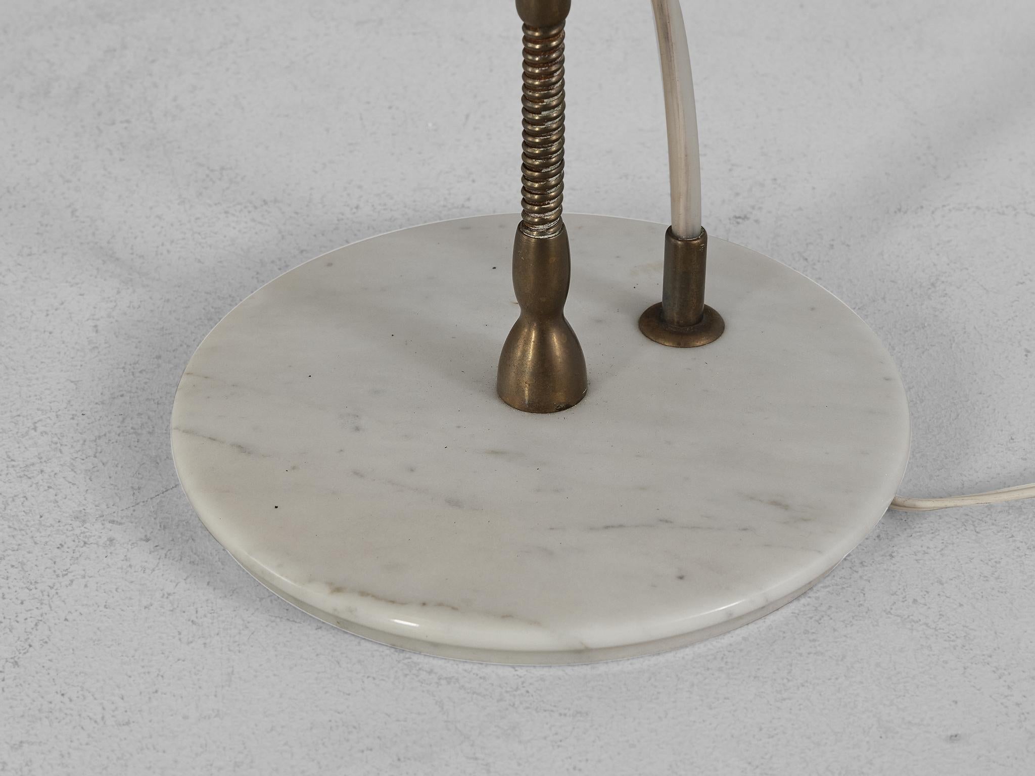 Angelo Lelii for Arredoluce ‘Lucinella’ Table Lamp in Brass and Marble lighting Morentz