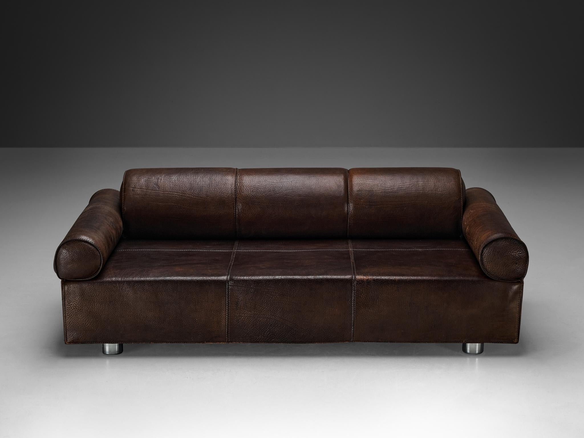 Marzio Cecchi Transformable Sofa in Buffalo Leather