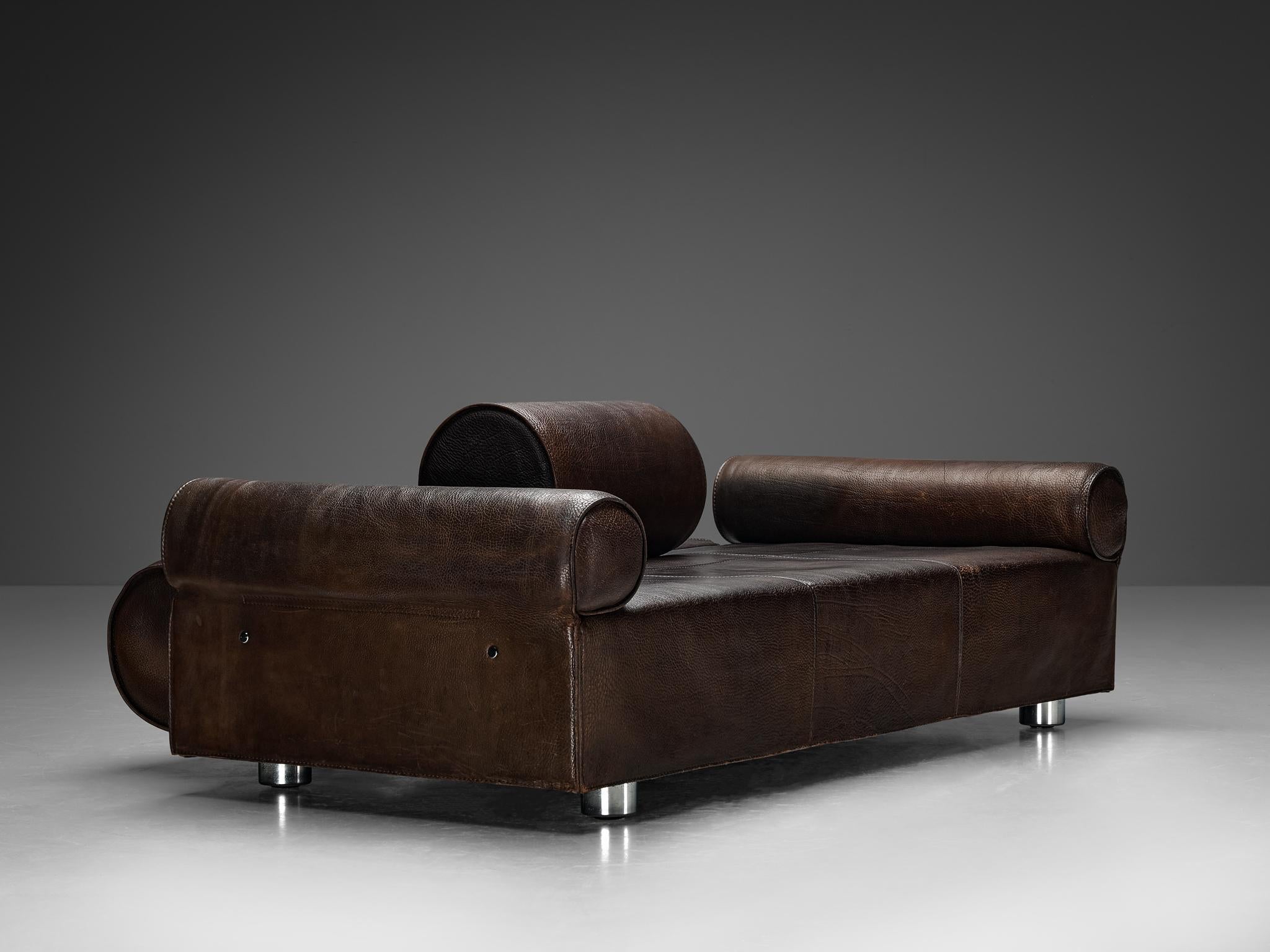 Marzio Cecchi Transformable Sofa in Buffalo Leather