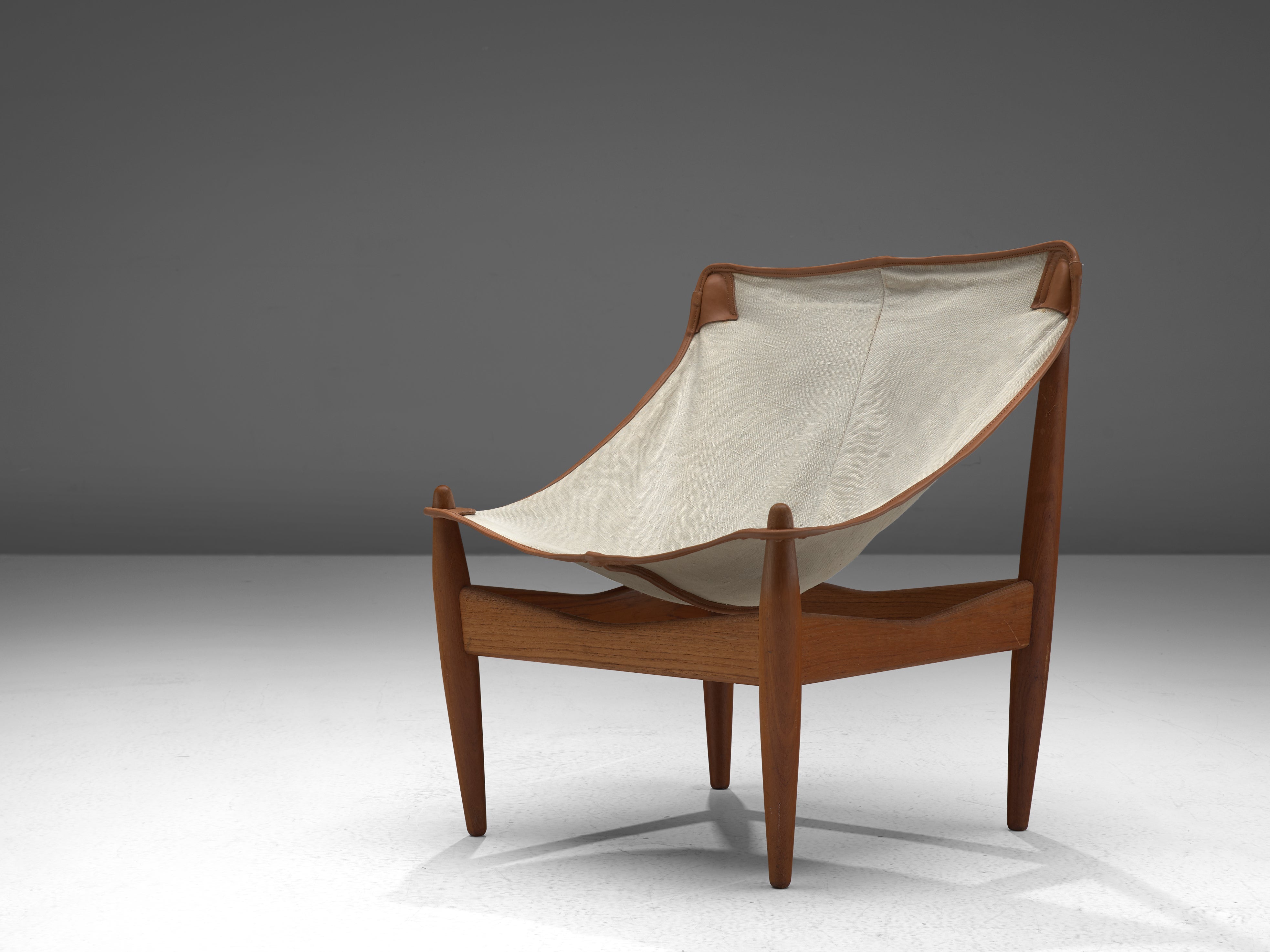 Illum Wikkelsø Easy Chair with Canvas Seat seating Morentz