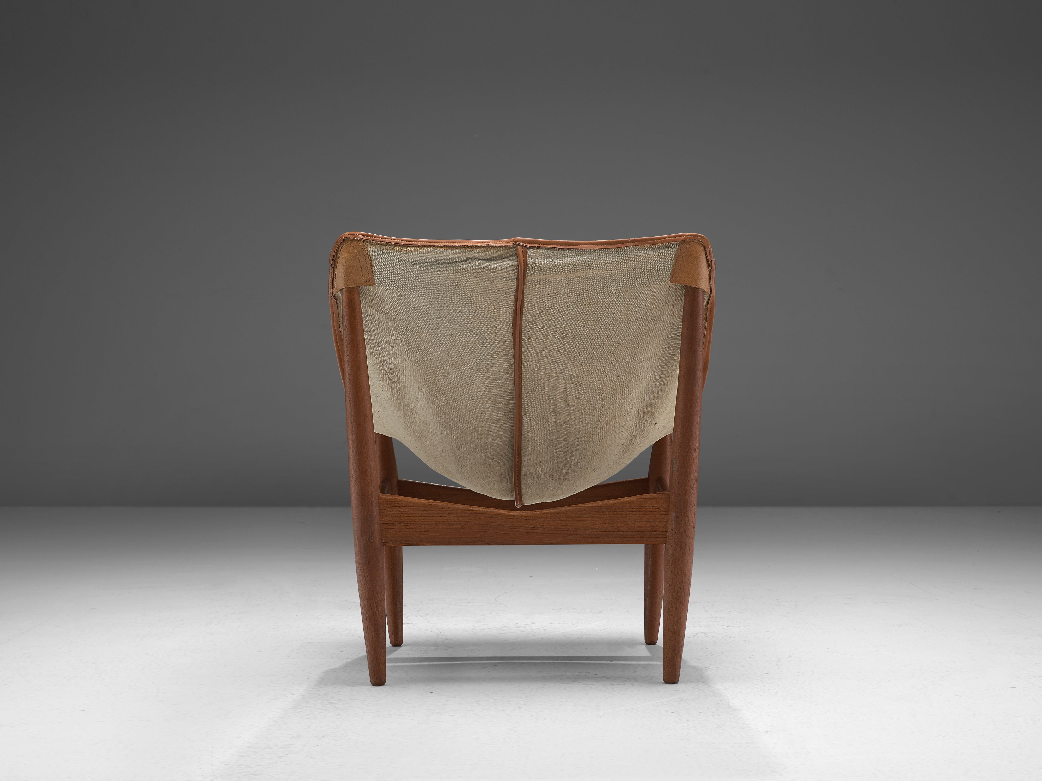 Illum Wikkelsø Easy Chair with Canvas Seat seating Morentz