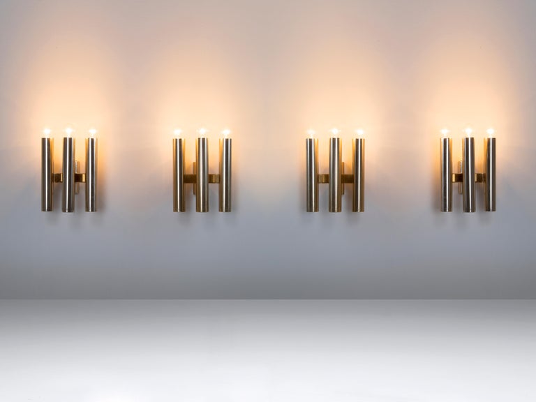 Modern Wall Lights with Tubes in Chrome