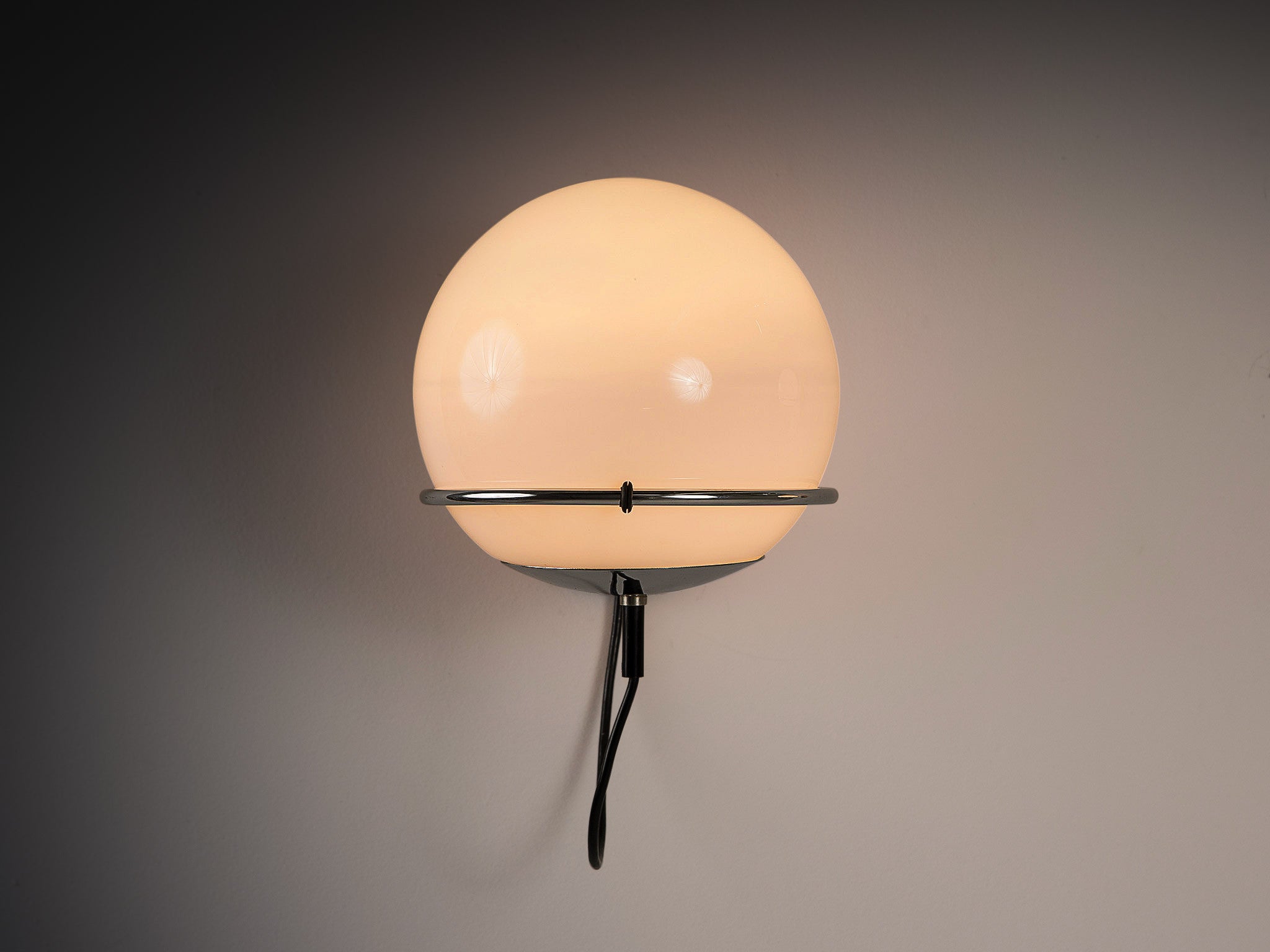 Globe-Shaped Wall Light in Opaline Glass Lighting Morentz