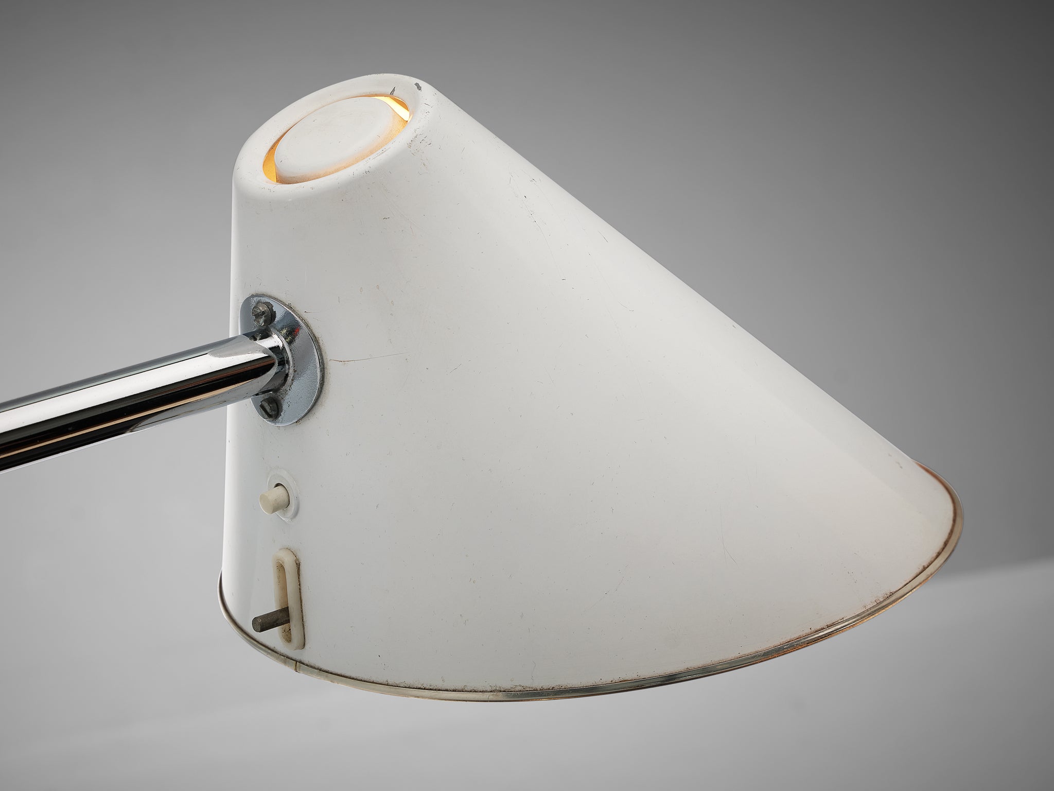 S. Björklund and L. Gustafsson Swedish "Delux" Desk Lamp in Chromed Steel Lighting Morentz