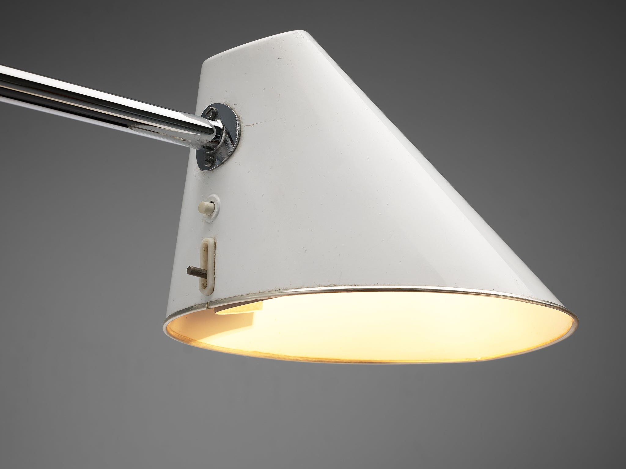 S. Björklund and L. Gustafsson Swedish "Delux" Desk Lamp in Chromed Steel Lighting Morentz