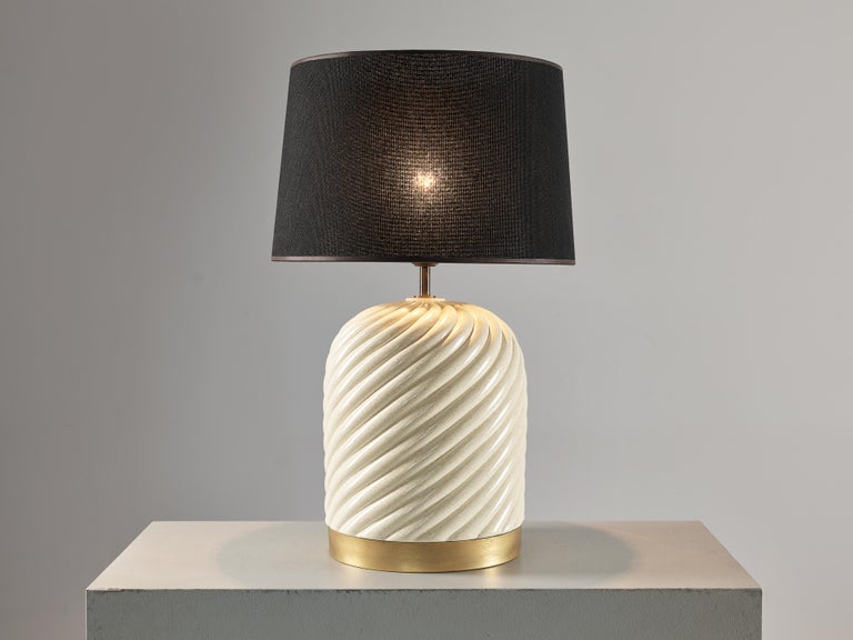 Tommaso Barbi Table Lamp in Brass and Ceramic