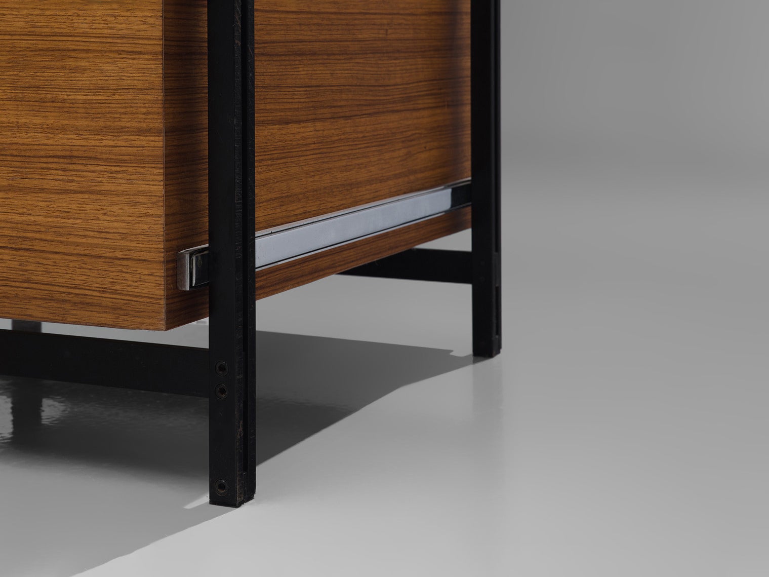 Jules Wabbes Early Versatile Free-Standing Corner Desk in Wengé tables Morentz