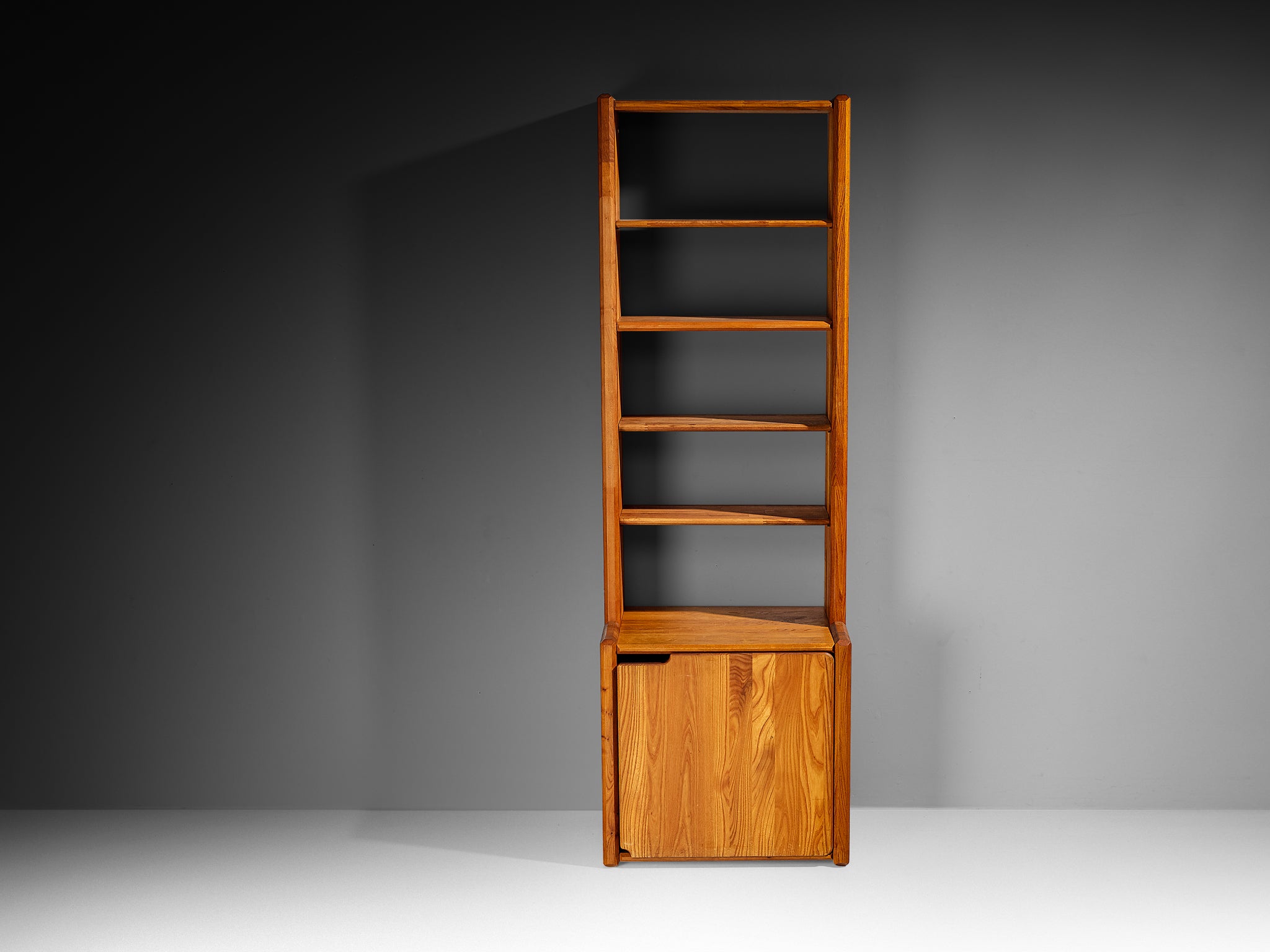 Pierre Chapo 'GO' Bookcase in Solid Elm Case pieces and storage cabinets Morentz