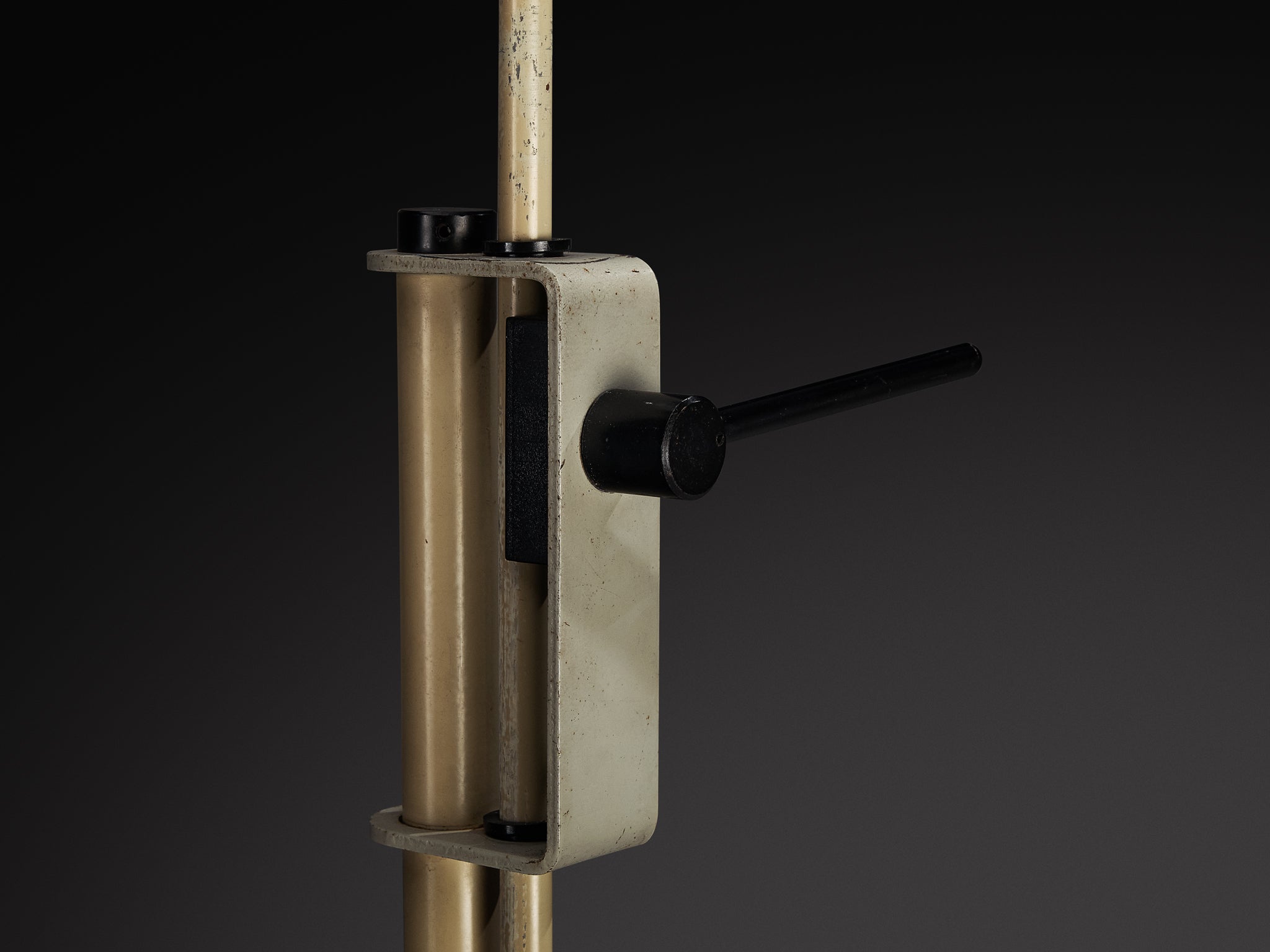 Stilnovo Floor Lamp with Red Shade and Marble Base Lighting Morentz