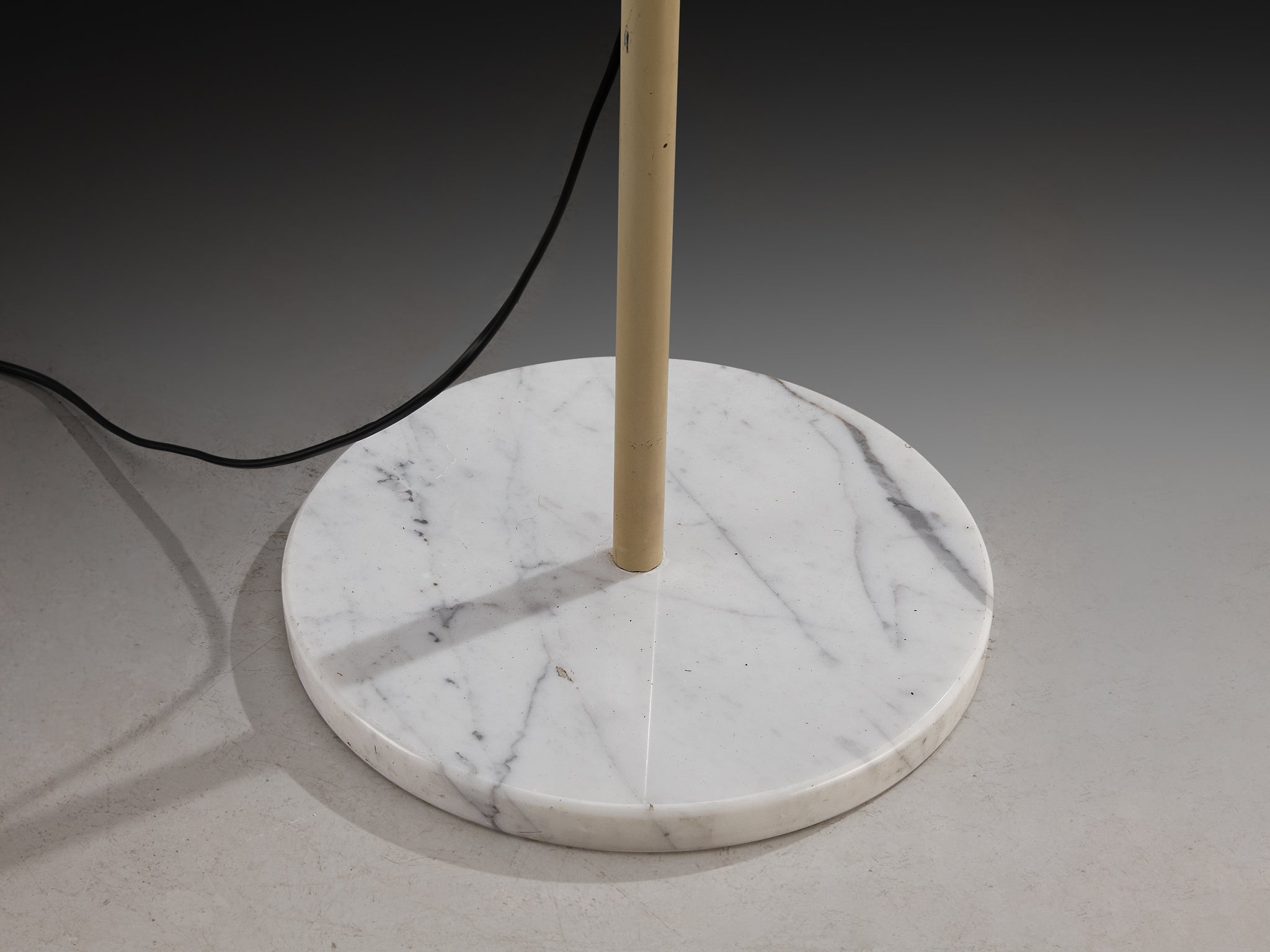 Stilnovo Floor Lamp with Red Shade and Marble Base Lighting Morentz