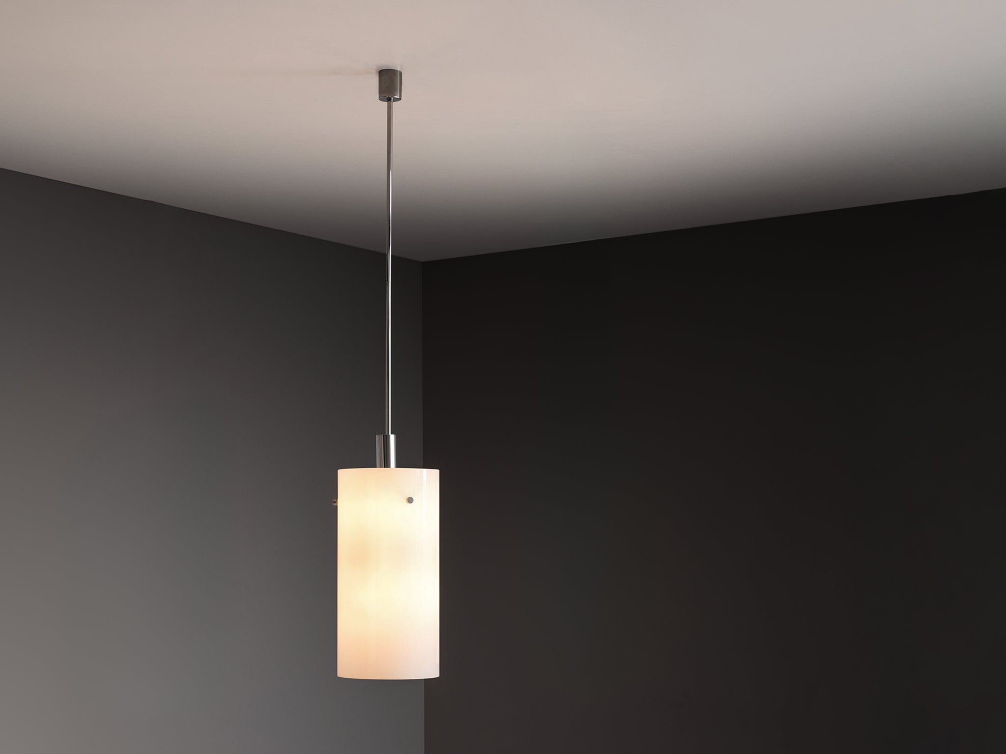 Pendant Lamp with White Glass Shade 180cm/70 in. Length Lighting Morentz