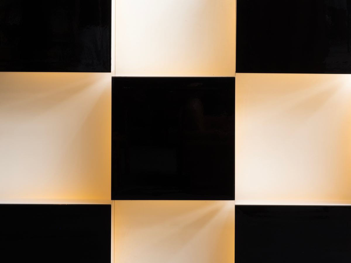 Roberto Monsani for Acerbis Large Postmodern Illuminated Wall Unit Case pieces and storage cabinets Morentz
