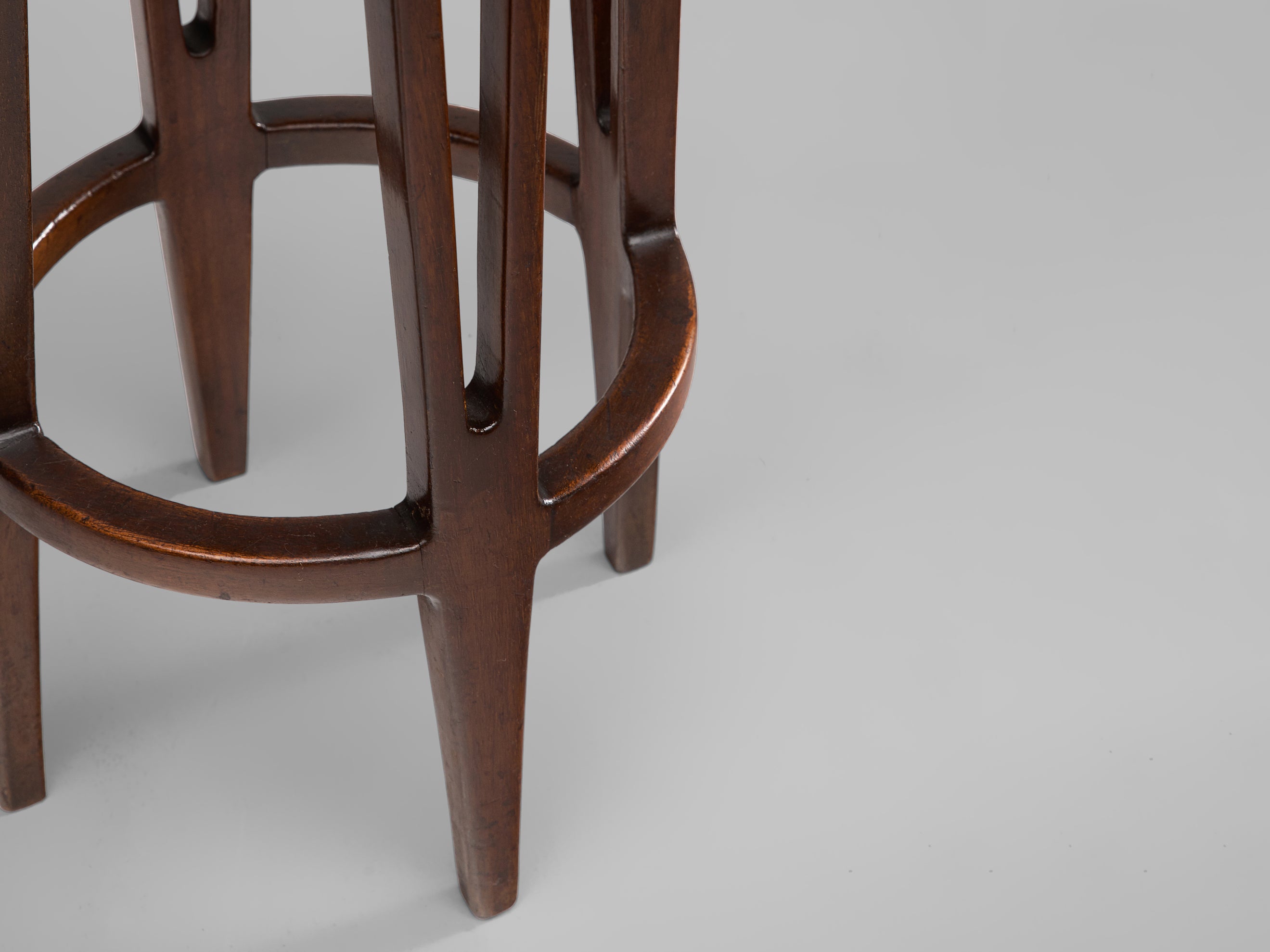 Mid-Century Modern Italian Home Bar With Cabinet and Stools in Walnut Case pieces and storage cabinets Morentz