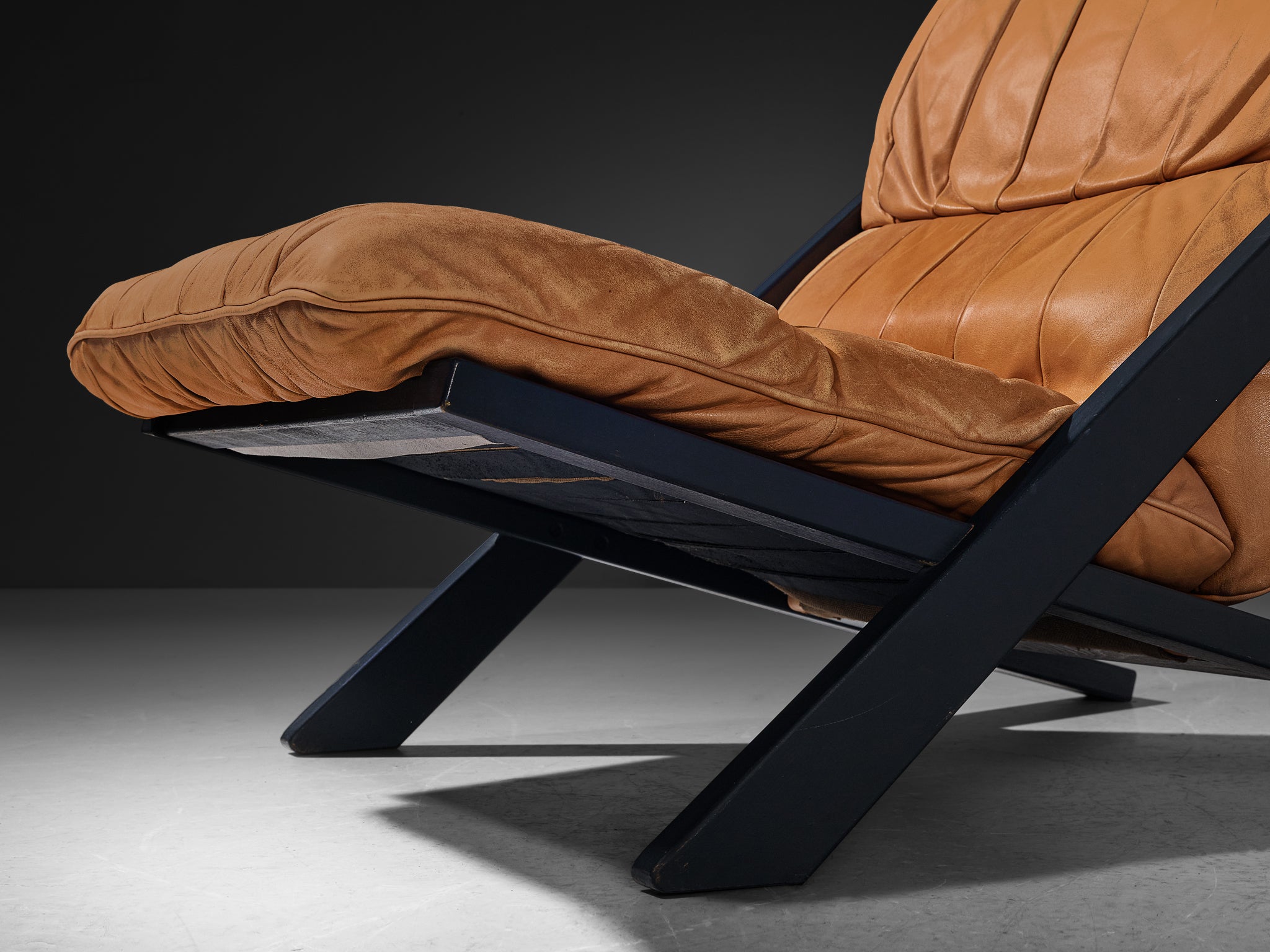 Ueli Berger for De Sede 'DS-80' Lounge Chair in Cognac Leather Seating Morentz