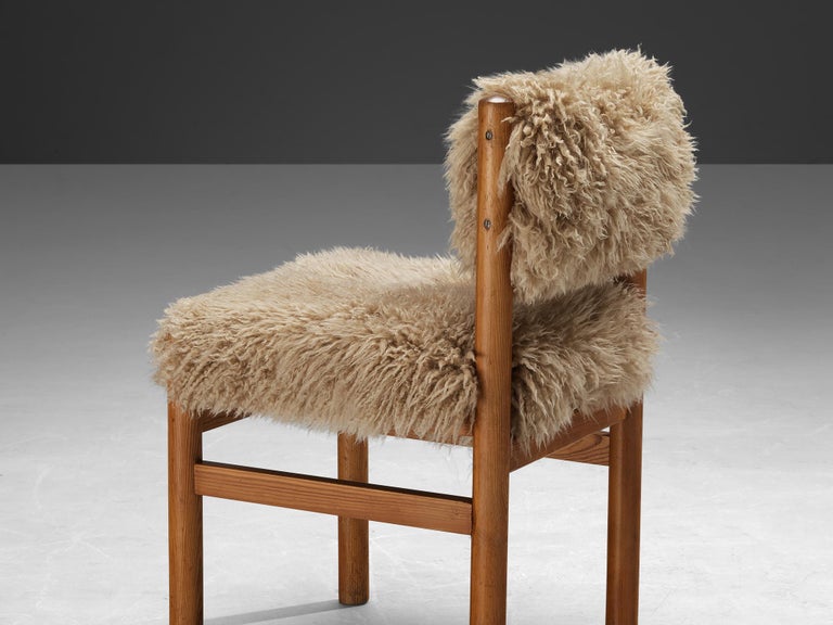 Dining Chair in Pine and Sheepskin