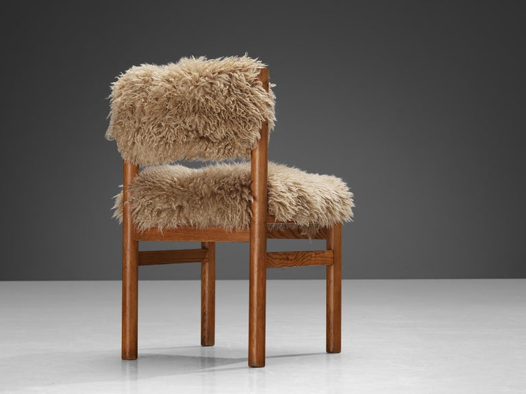 Dining Chair in Pine and Sheepskin
