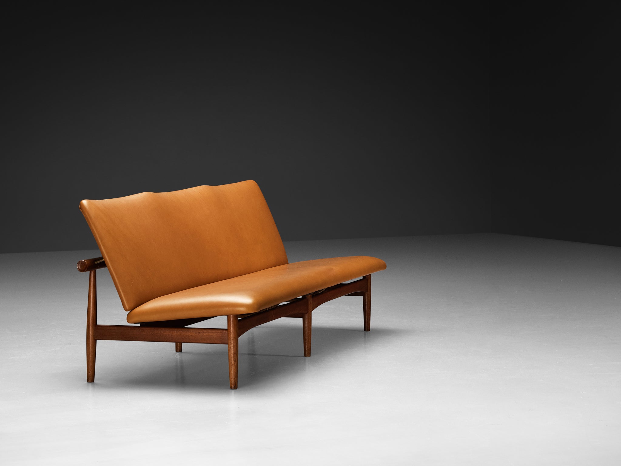 Finn Juhl for France Søn 'Japan' Sofa in Teak and Cognac Leather