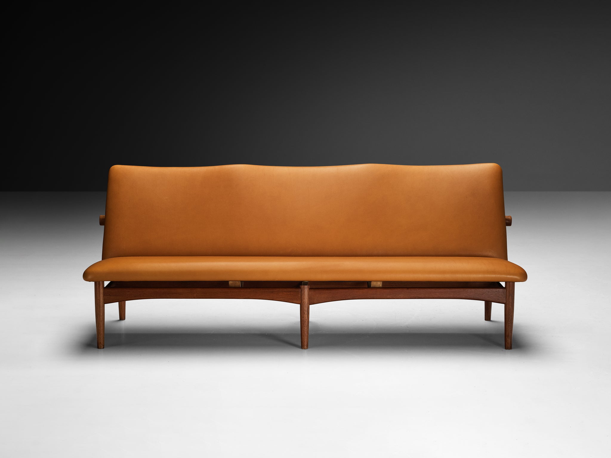 Finn Juhl for France & Søn 'Japan' Sofa in Teak and Cognac Leather